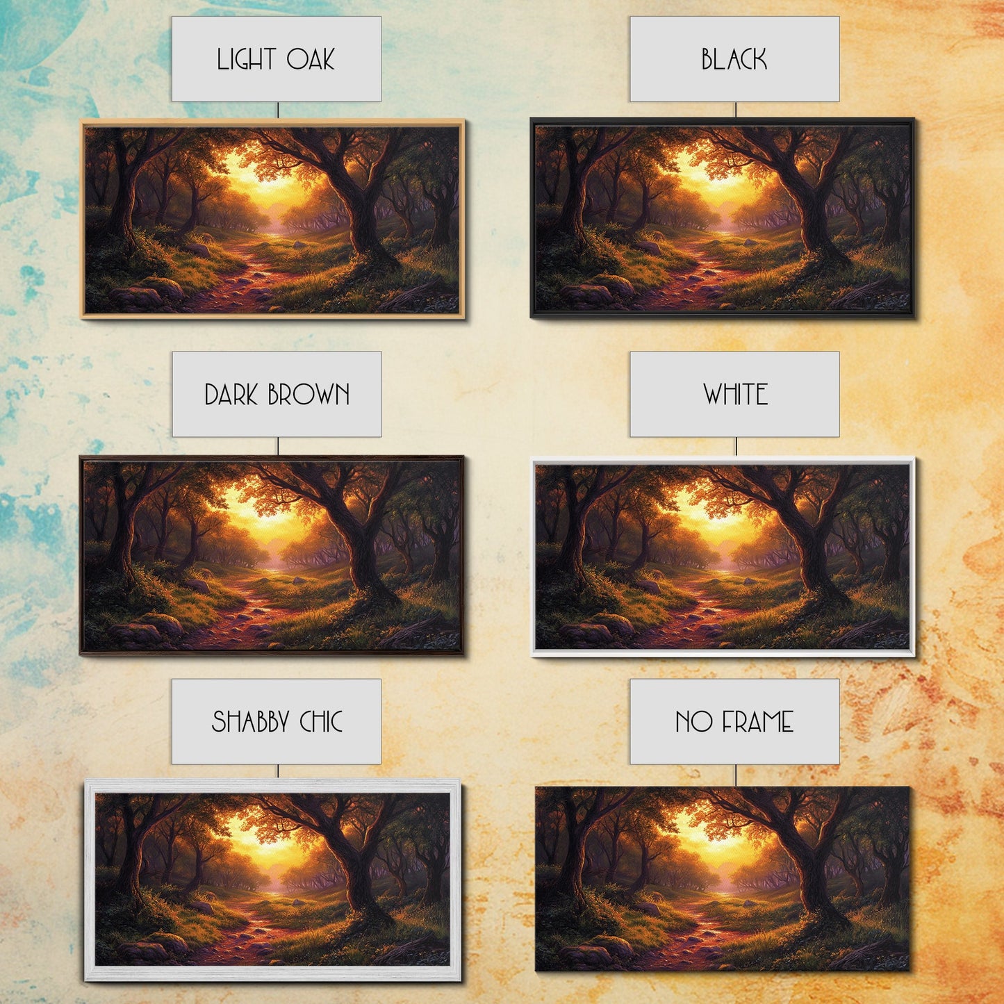 Cute Fantasy Wall Art, Framed Canvas Print, Fantasy Landscape Painting Print, Fairy Art, Fairy Landscape Wall Art Decor