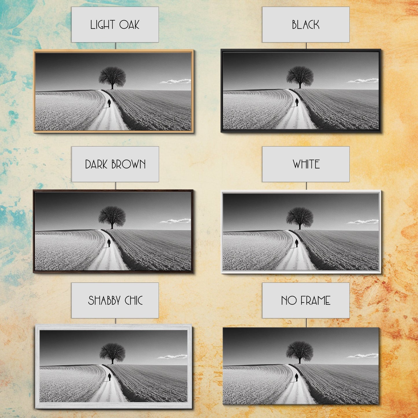 Black and White Photography Style Print - Framed Canvas Print - Subdued Home Decor - Ready to Hang Wall Art - Centerpiece Wall Art