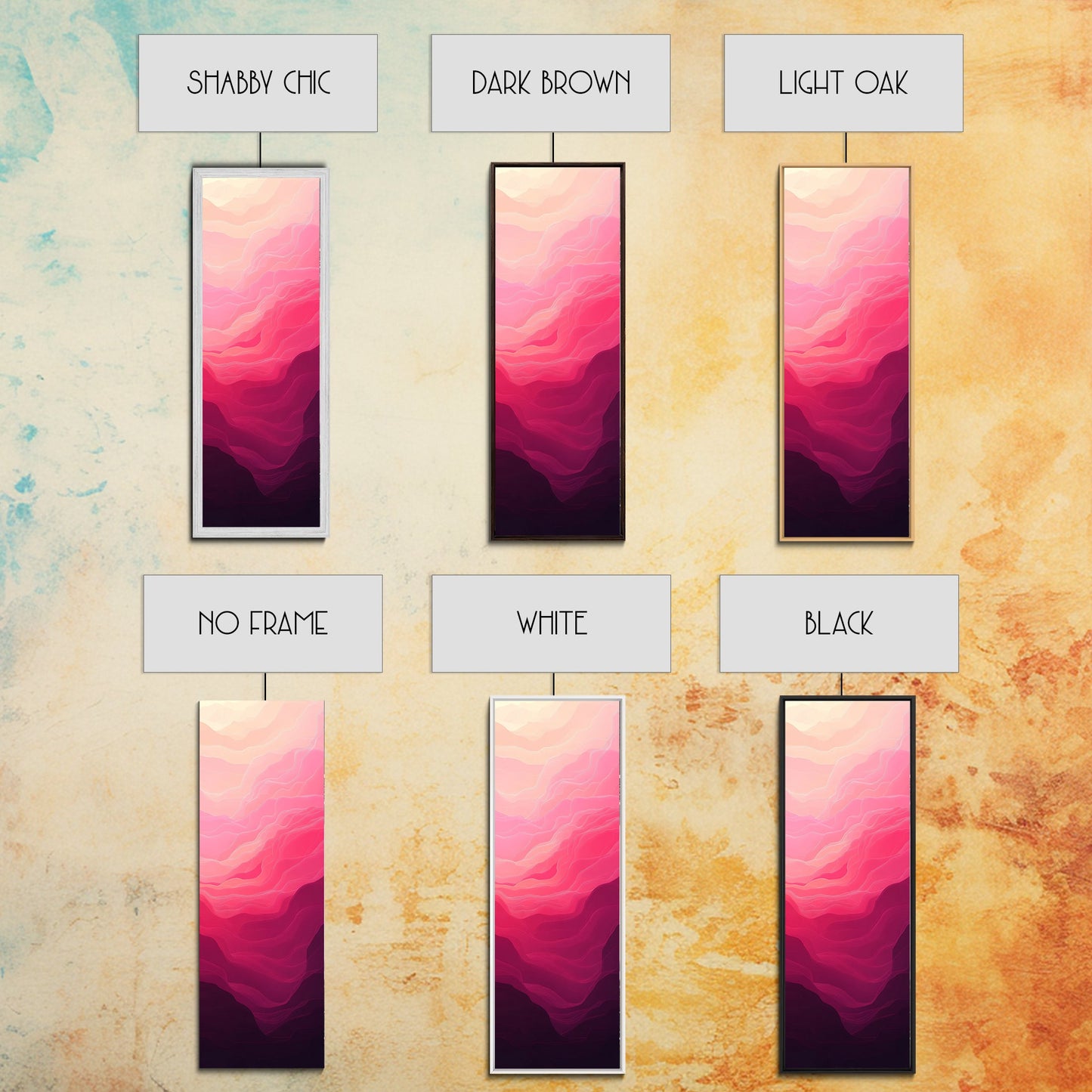 Pink Abstract Art Framed Canvas Print Minimalist Wabi Sabi Light Pink Wall Art Vertical Living Room or Bedroom Decor