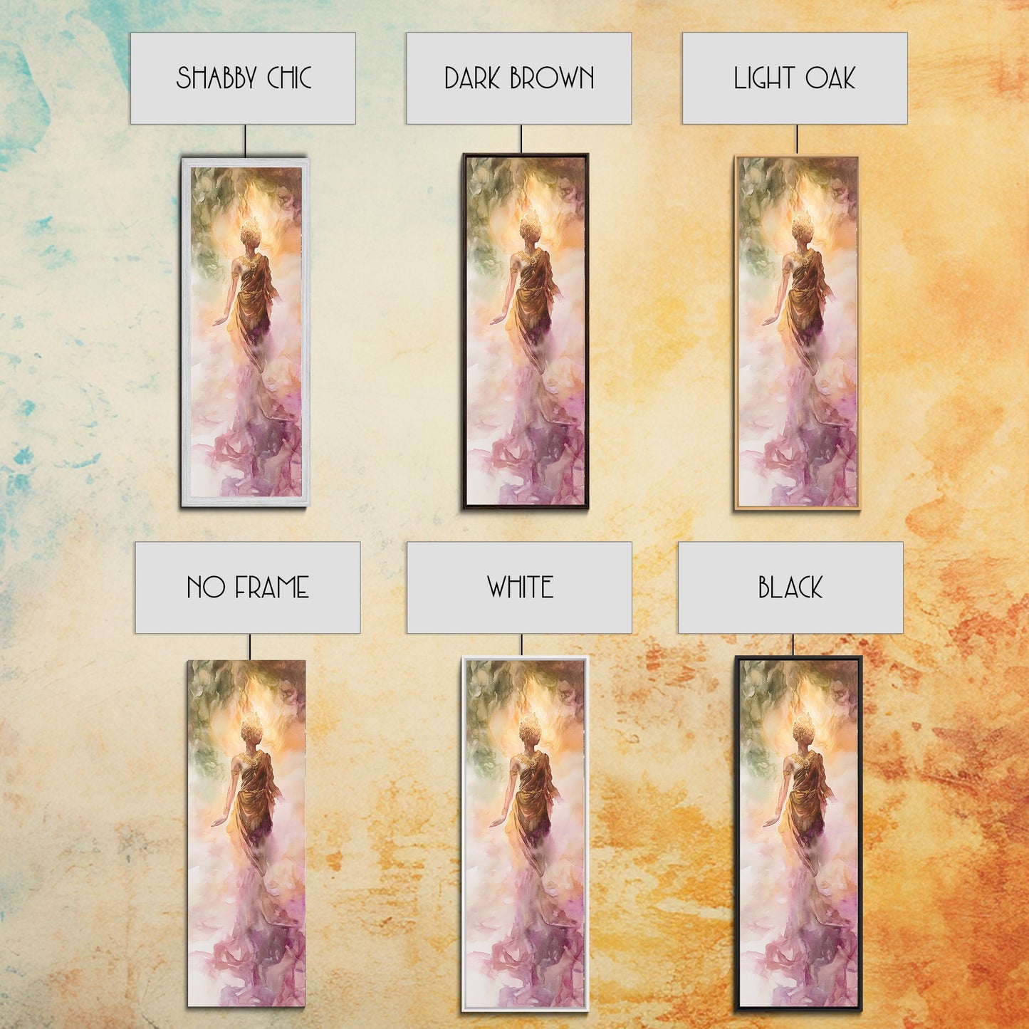 Ethereal Woman Canvas Print With Goddess Art, Light Pink Wall Art, Minimalist Art Perfect For Yoga Studio Or Feminine Spaces