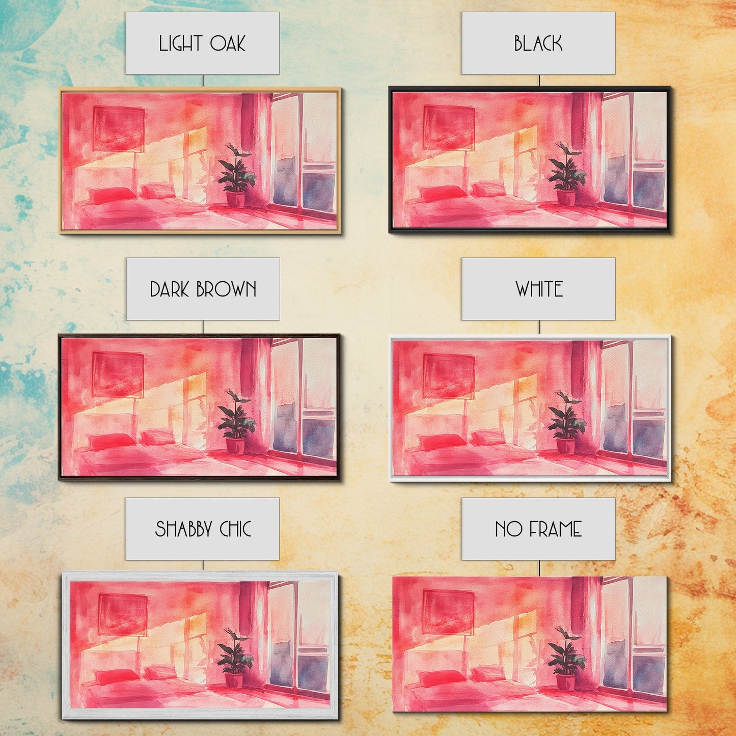 Sunny Bedroom Canvas Print Light Pink Wall Art Minimalist Decor Cherry Wall Art Therapy Art Rustic Bedroom Art Boho Art Gift Idea