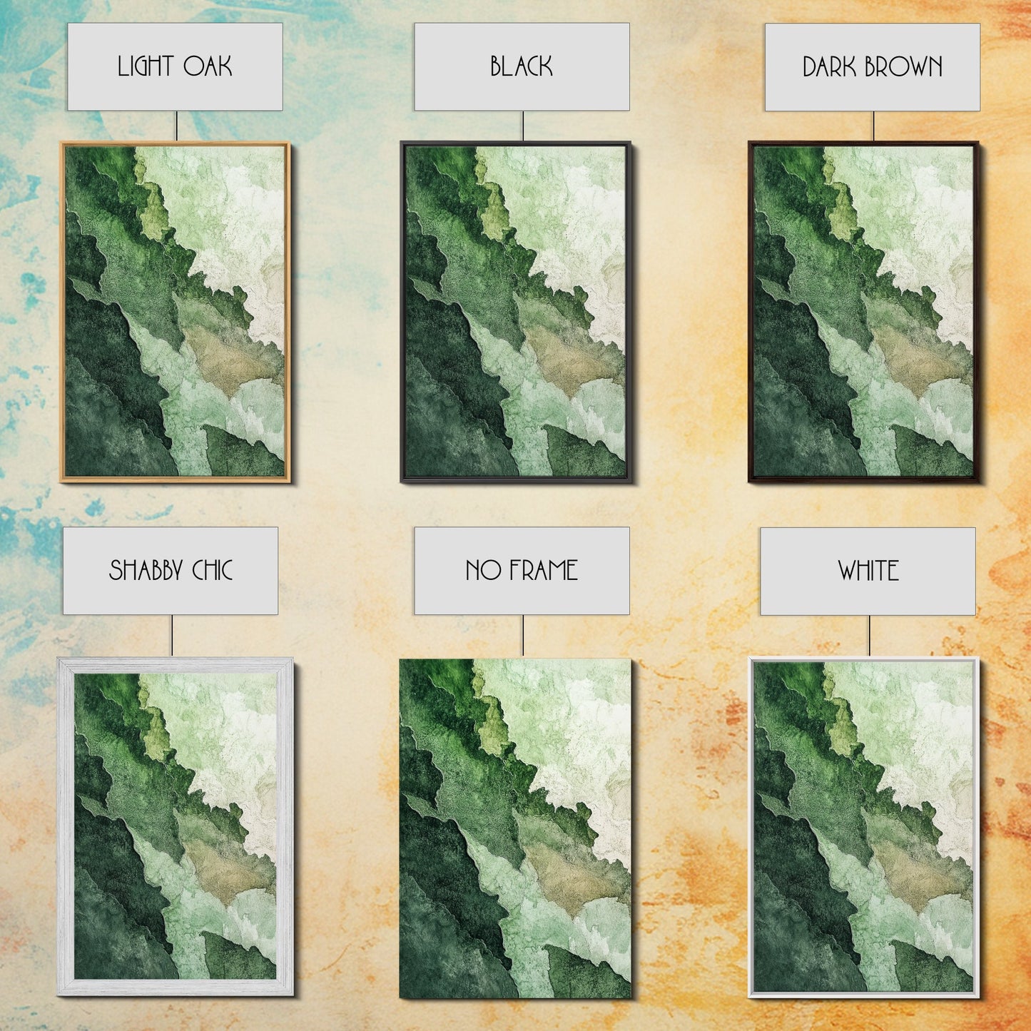 Textured Green Framed Canvas Print, Sage Green Wall Art, Modern Rustic Decor, Minimalist Bedroom Art, Vertical Skinny Wall Art