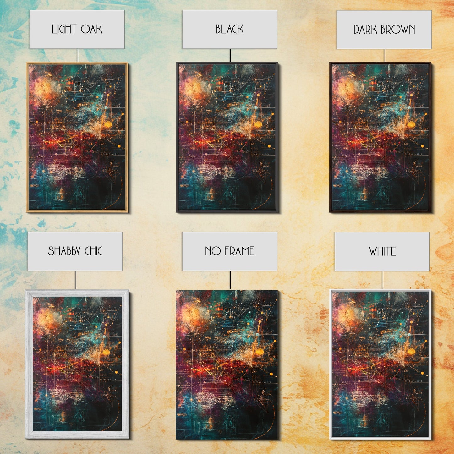 Cosmic Science Canvas Print Abstract Scientific Artwork Universe Wall Art Therapy Art Modern Space Decor Astronomy Lover Gift