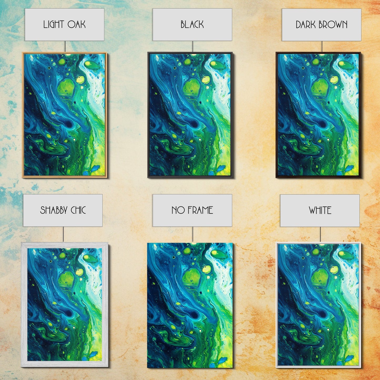 Blue and Green Abstract Canvas Print, Stunning Geometric Wall Art Ideal for Nautical Decor or Contemporary Above Couch Wall Art