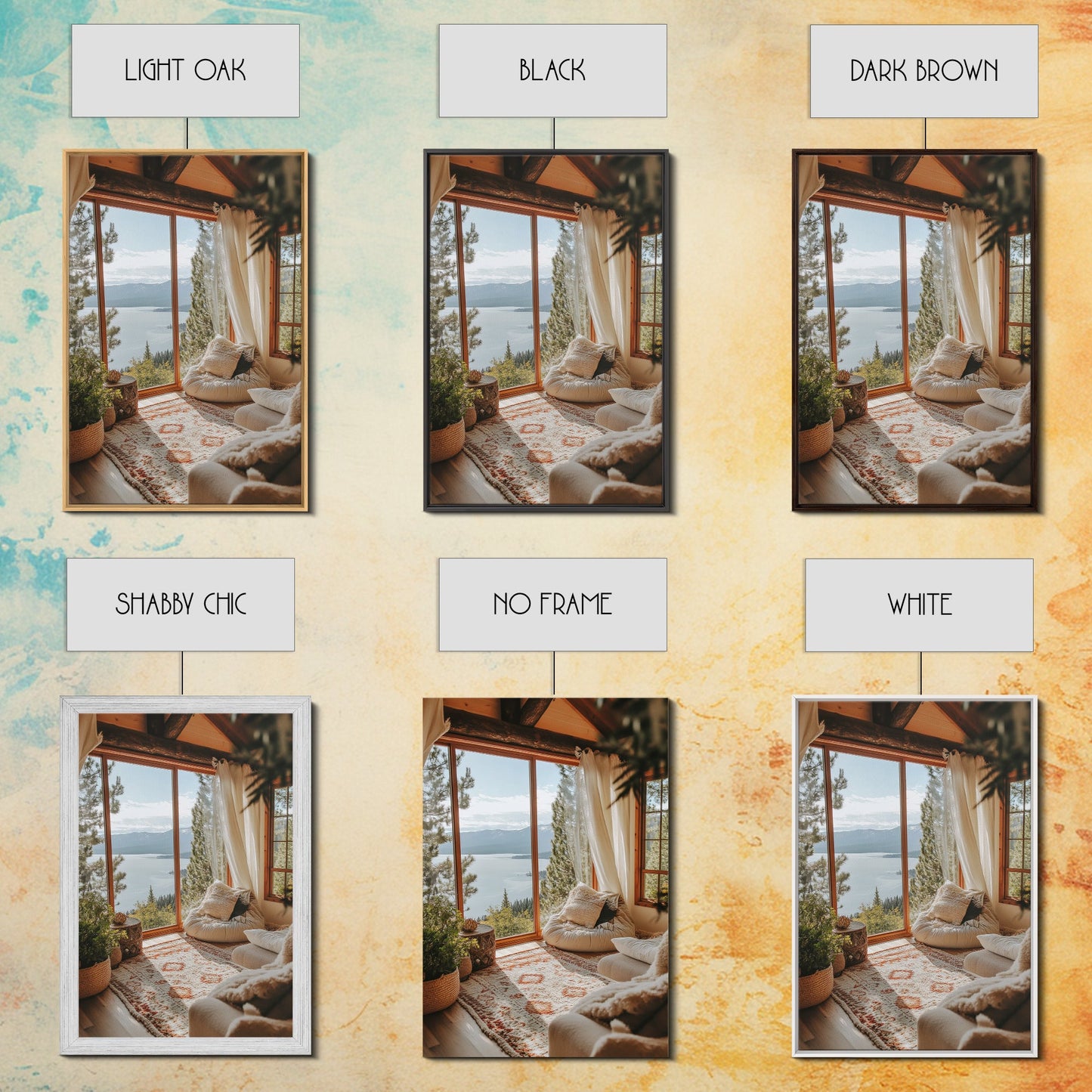 Cozy Lake View Canvas Print Coastal Wall Art Bedroom Decor Lake Tahoe Art Nautical Wall Art Rustic Decor Above Bed Wall Art