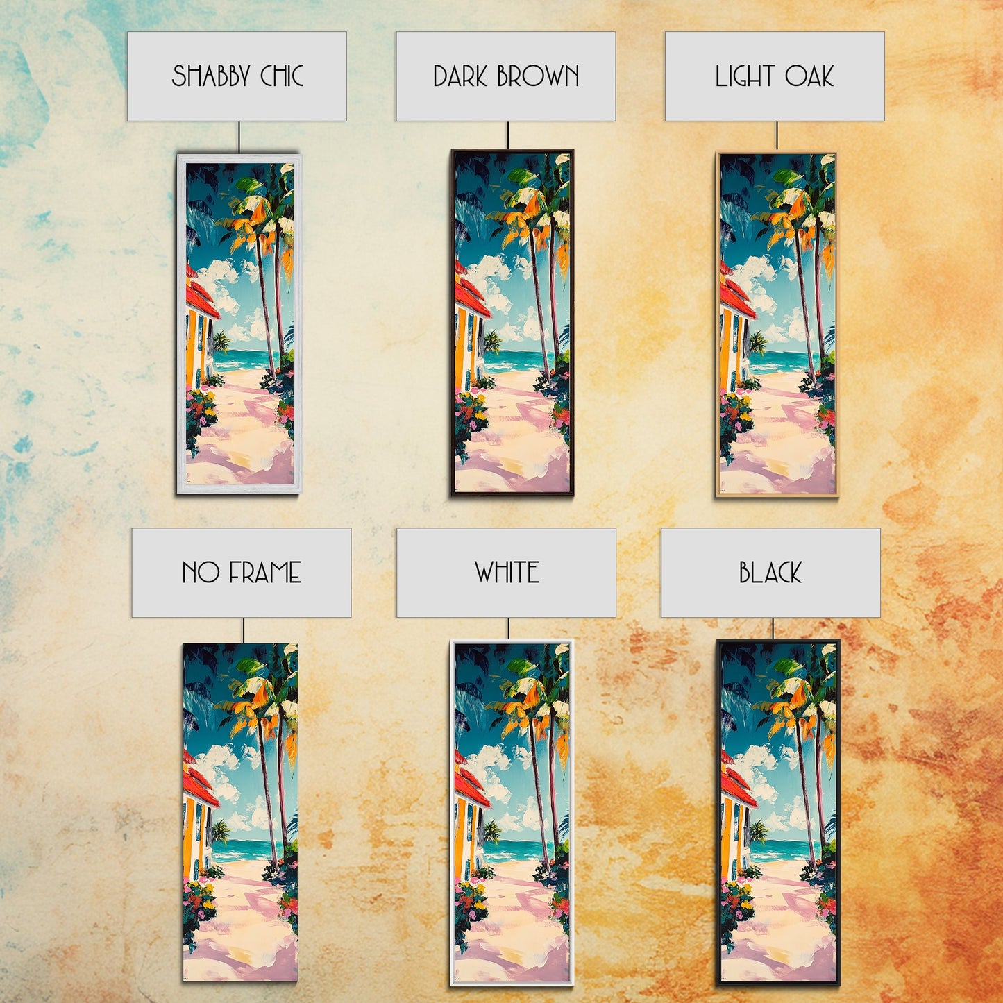 Beach Path, palm tree painting, coastal painting, nautical decor, tropical beach house art, above bed wall art, Canvas Print