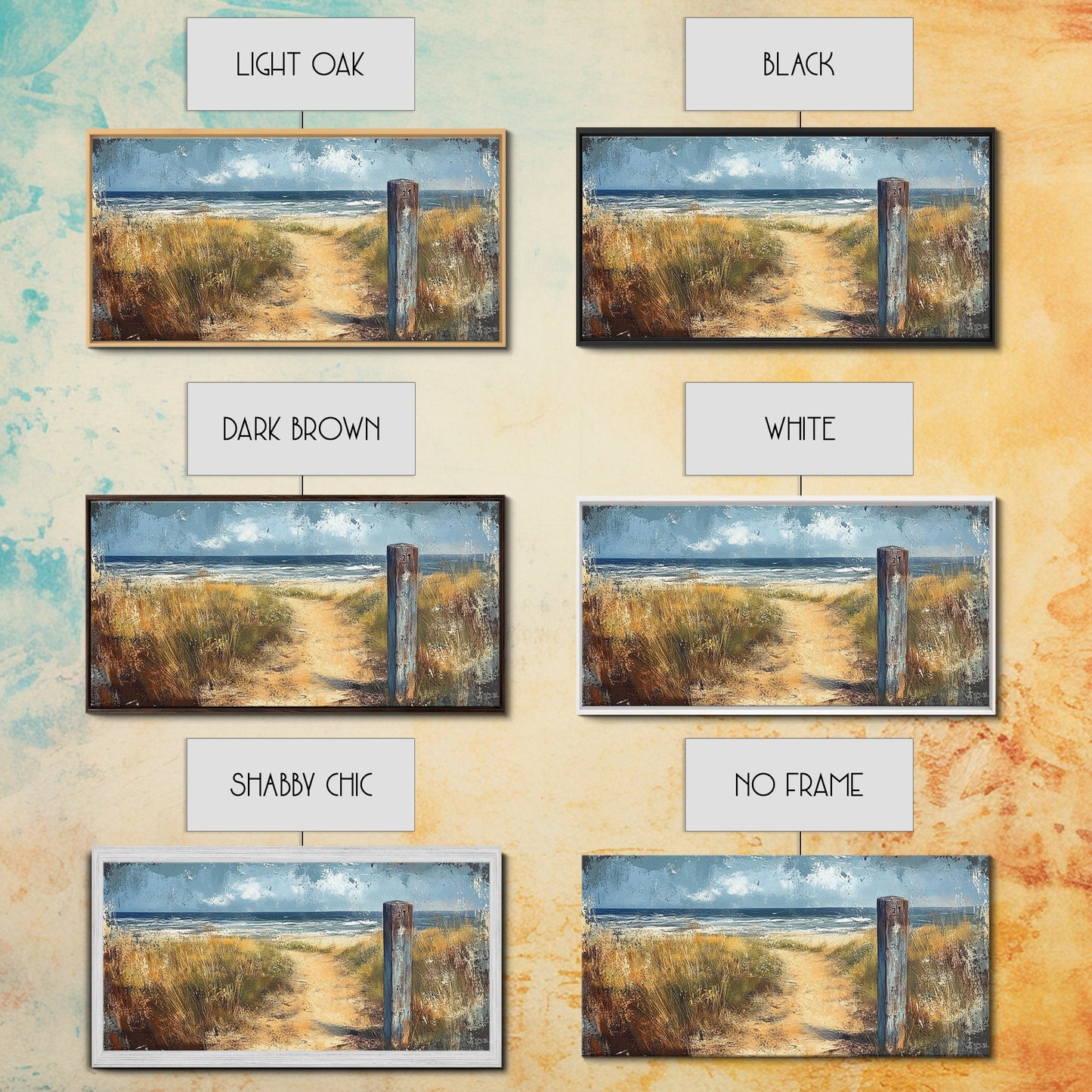 Küstenweg, Küstenlandschaftskunst, nautische Dekoration, Seestückmalerei, Küstenmalerei, Strandhausdekoration, Leinwanddruck