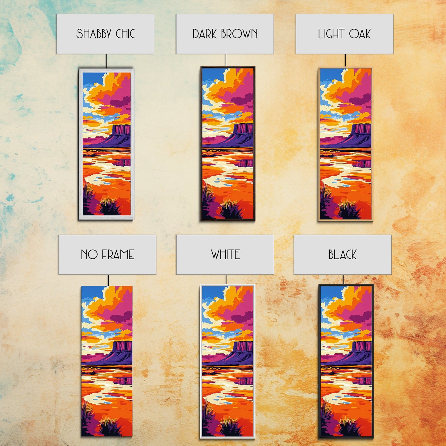 Desert, Mesa, Sunset, Reflection, Canvas Print, Nature Wall Art, Rustic Home Decor, Warm Earth Tones, Bedroom Wall Art