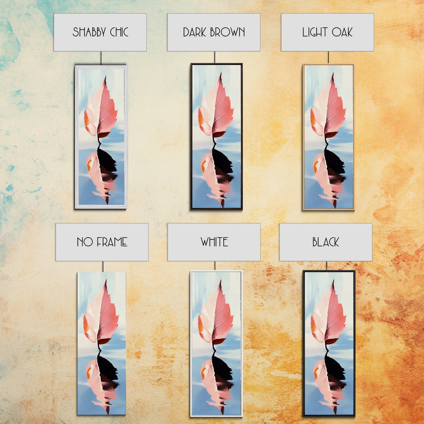 Floating Leaf, Autumn Reflection, Water Stillness, Canvas Print, Fall Wall Art, Minimalist Aesthetic, Tranquil Decor, Nature Inspired