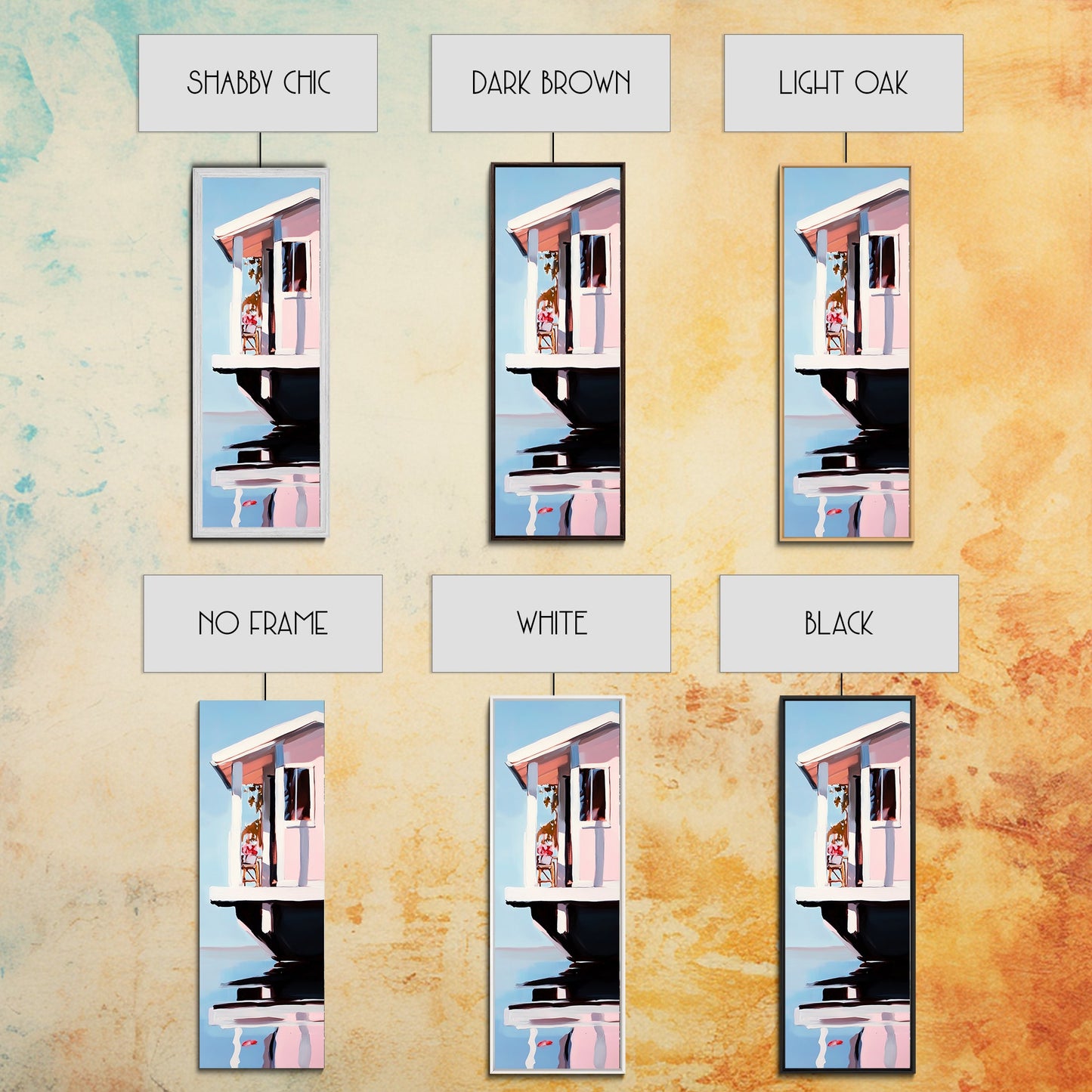 Houseboat Reflection, Nautical Canvas Print, Modern Coastal Wall Art, Serene Home Decor, Minimalist Living Room Artwork, Ocean Aesthetic