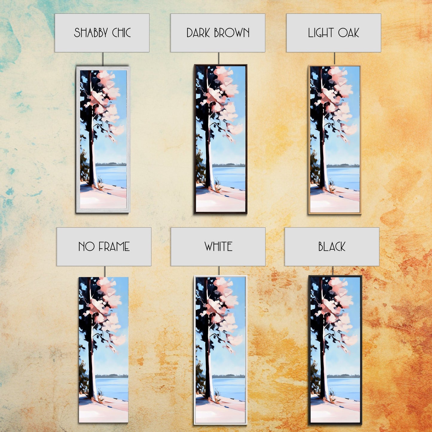 Lakeside Tree, Nature Artwork, Coastal Wall Art, Serenity Print, Canvas Print, Boho Landscape, Minimalist Art, Neutral Tones, Home Decor