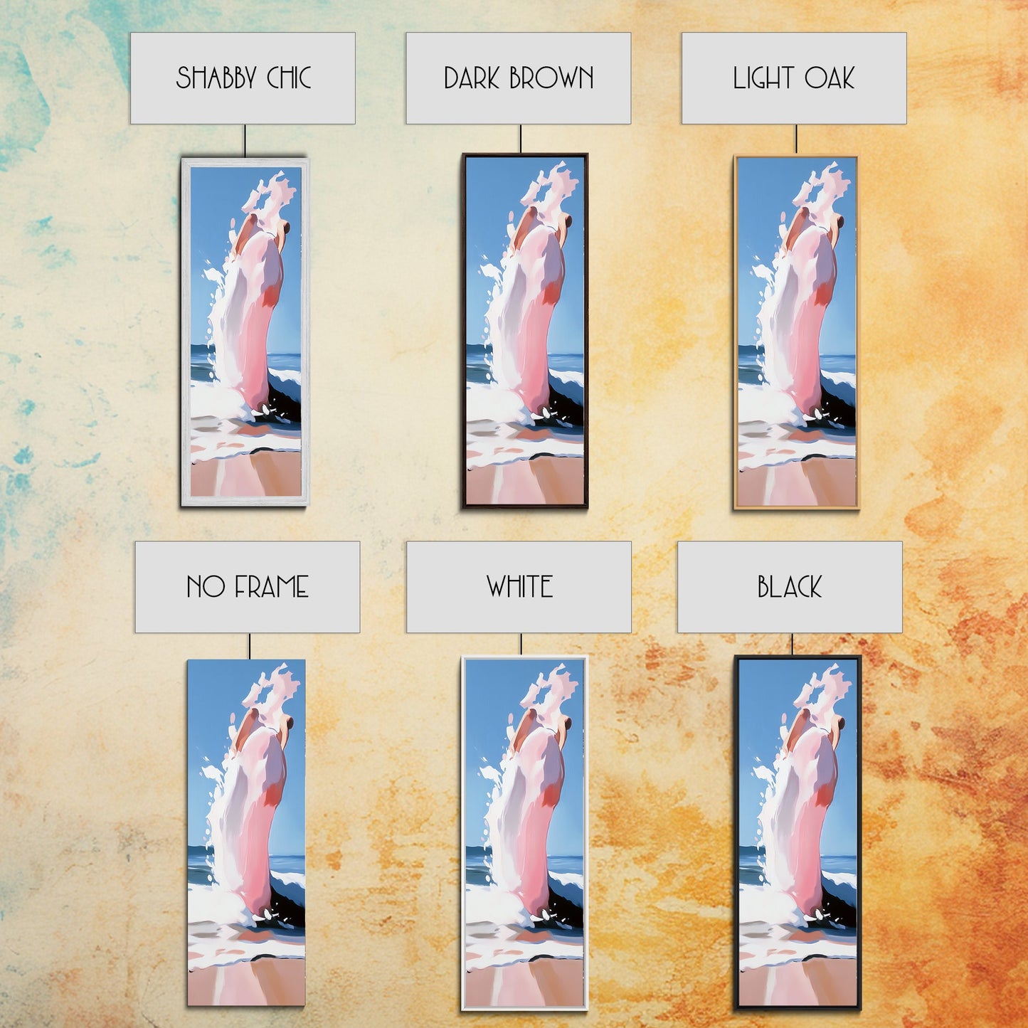 Ocean Wave, Abstract Water Art, Beach Aesthetic, Coastal Home Decor, Modern Minimalist Wall Art, Relaxing Seascape, Framed Canvas Print