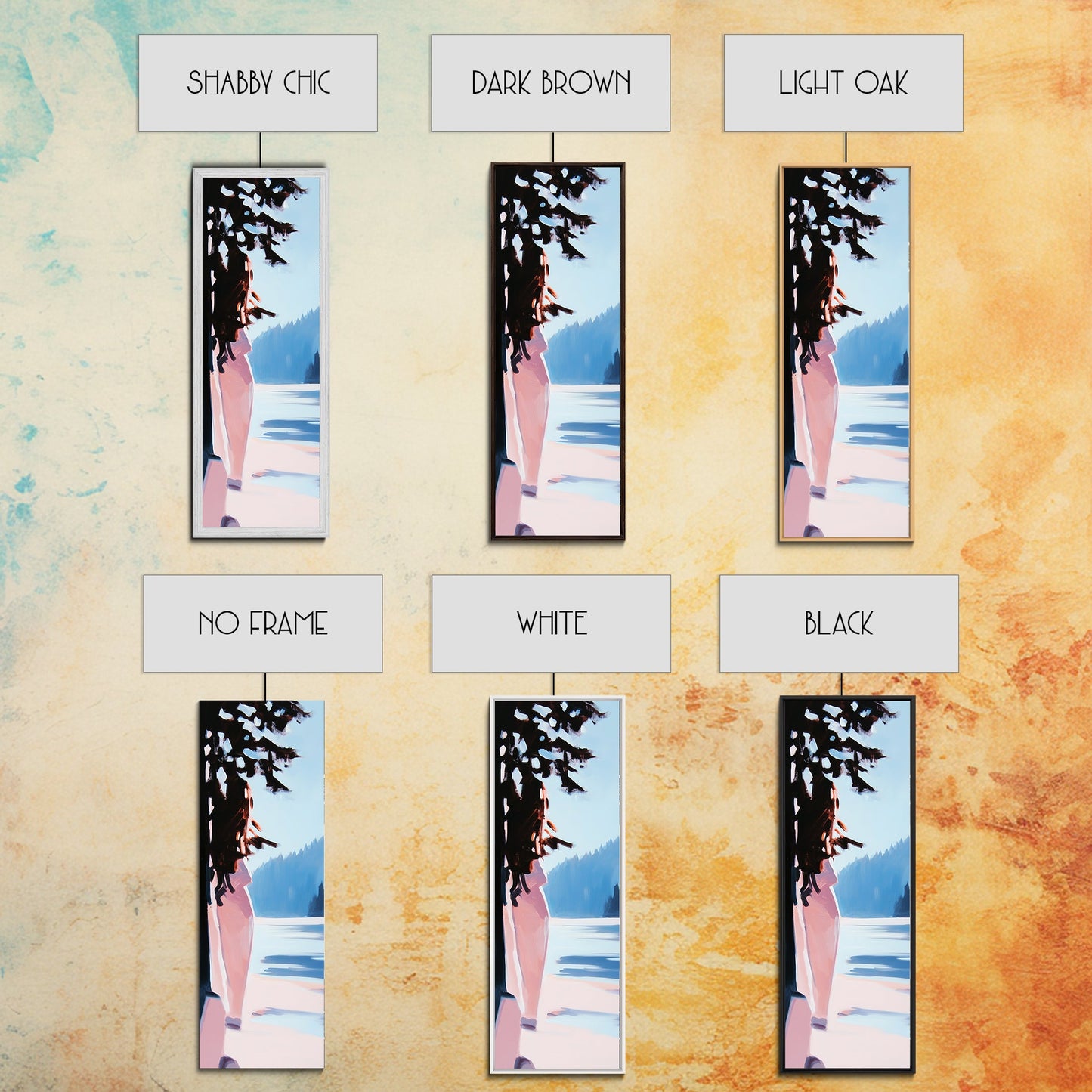 Abstract Nature, Impressionist Landscape, Modern Art, Framed Canvas Print, Minimalist Painting, Office Decor, Living Room Wall Art