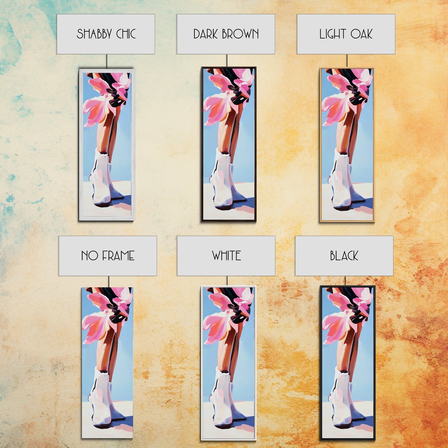 White Cowboy Boots, Boho Fashion, Stylish Art, Framed Canvas Print, Western Wall Decor, Country Chic, Dressing Room Artwork, Gift Idea