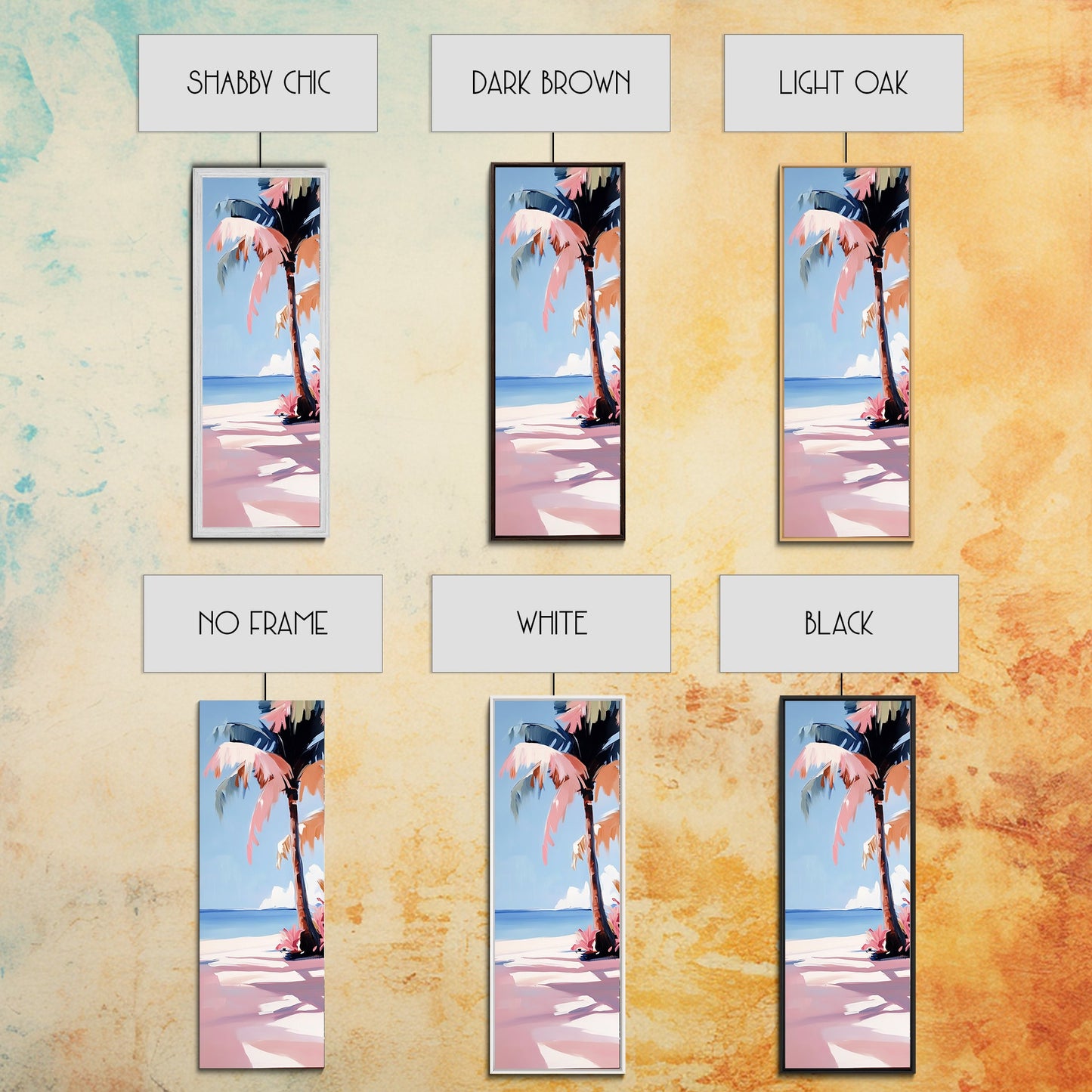 Palm Tree, Coastal Wall Art, Tropical Decor, Canvas Print, Beach House Art, Boho Aesthetic, Island Vibes, Blue and Pink Art, Relaxing Scene