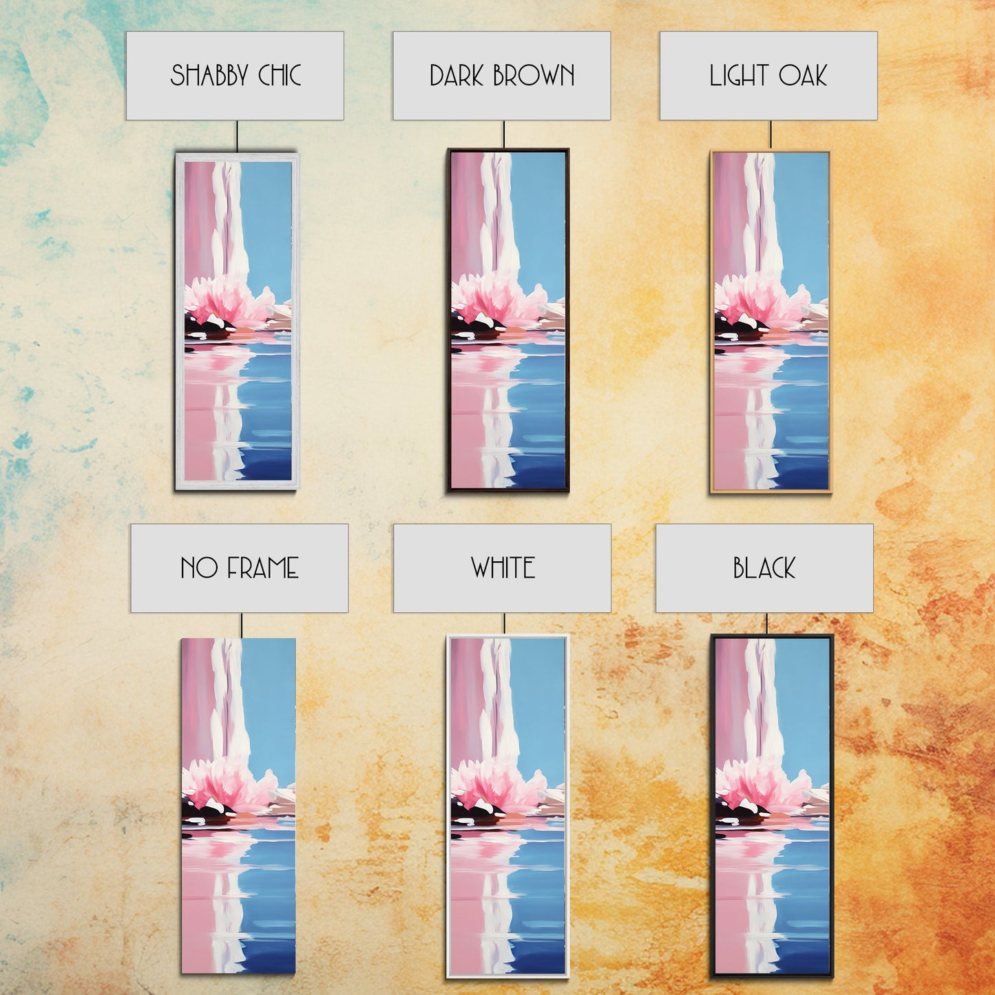 Abstract Reflection, Watercolor Aesthetic, Ocean Wall Art, Canvas Print, Modern Minimalism, Soft Tones, Living Room Art, Tranquil Home Decor