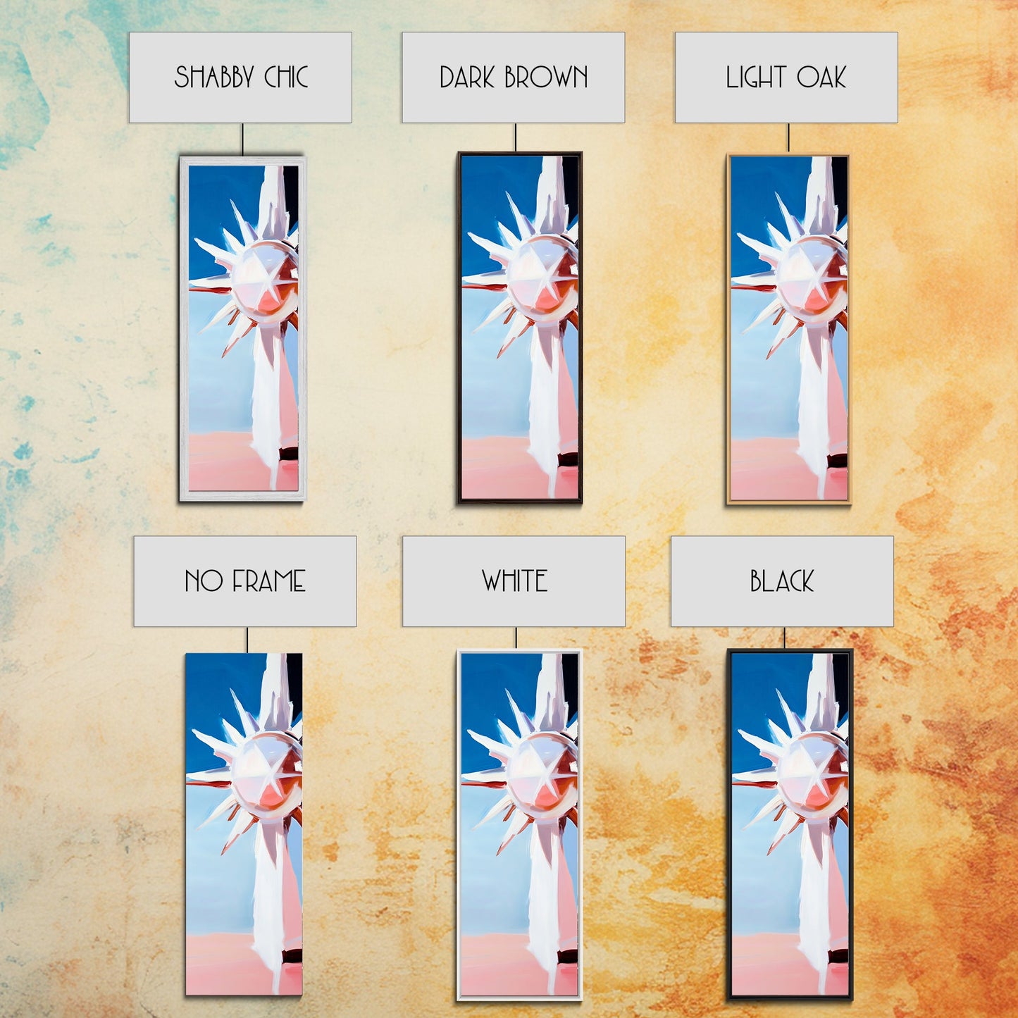 Sunburst Reflection, Abstract Sun, Pastel Art, Framed Canvas Print, Modern Wall Art, Minimalist Decor, Boho Sun Art, Entryway Wall Art