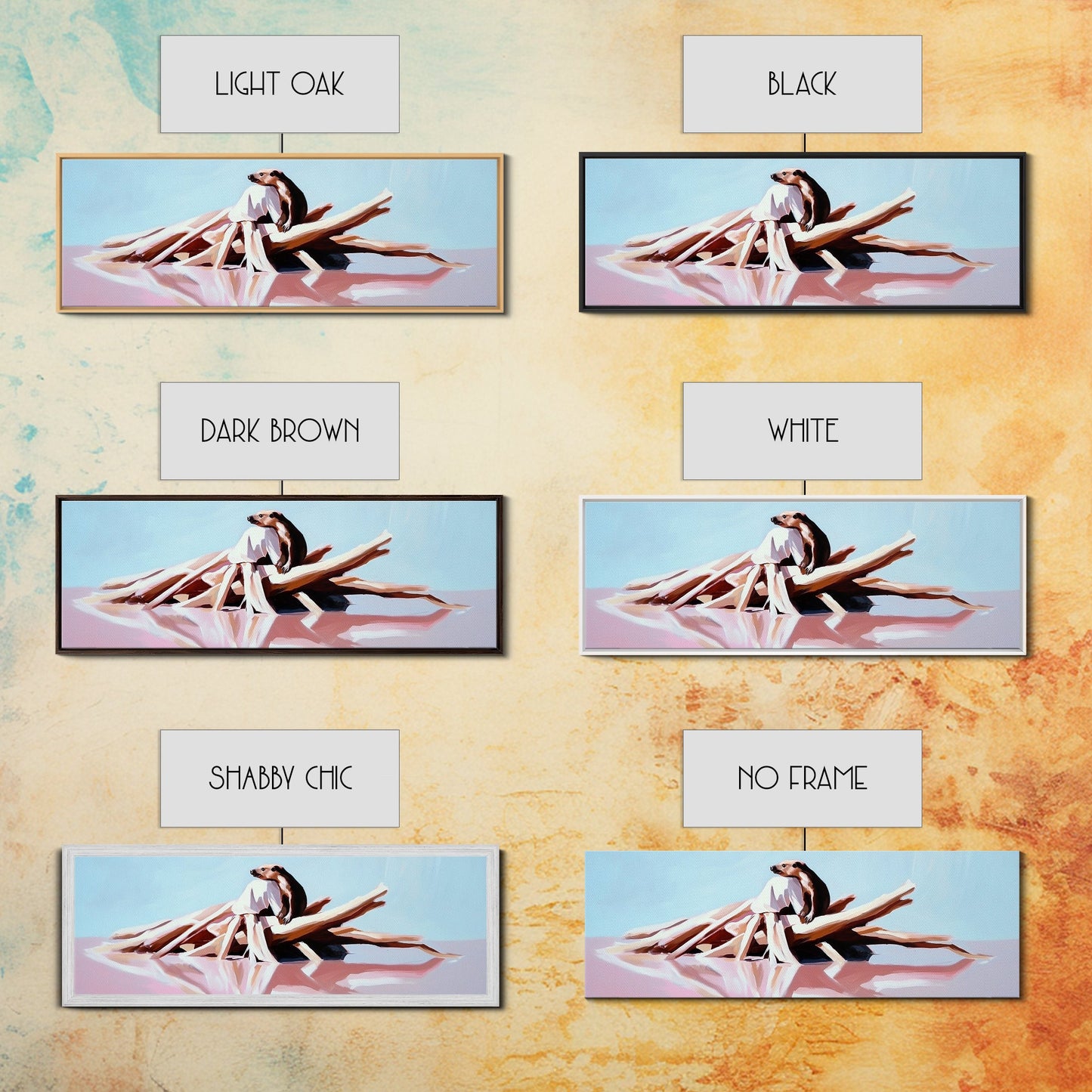 Naturspiegelung, surreale Landschaft, verträumtes Wasser, moderner Leinwanddruck, Wandbild fürs Wohnzimmer, minimalistische Kunst, sanfte Farbästhetik