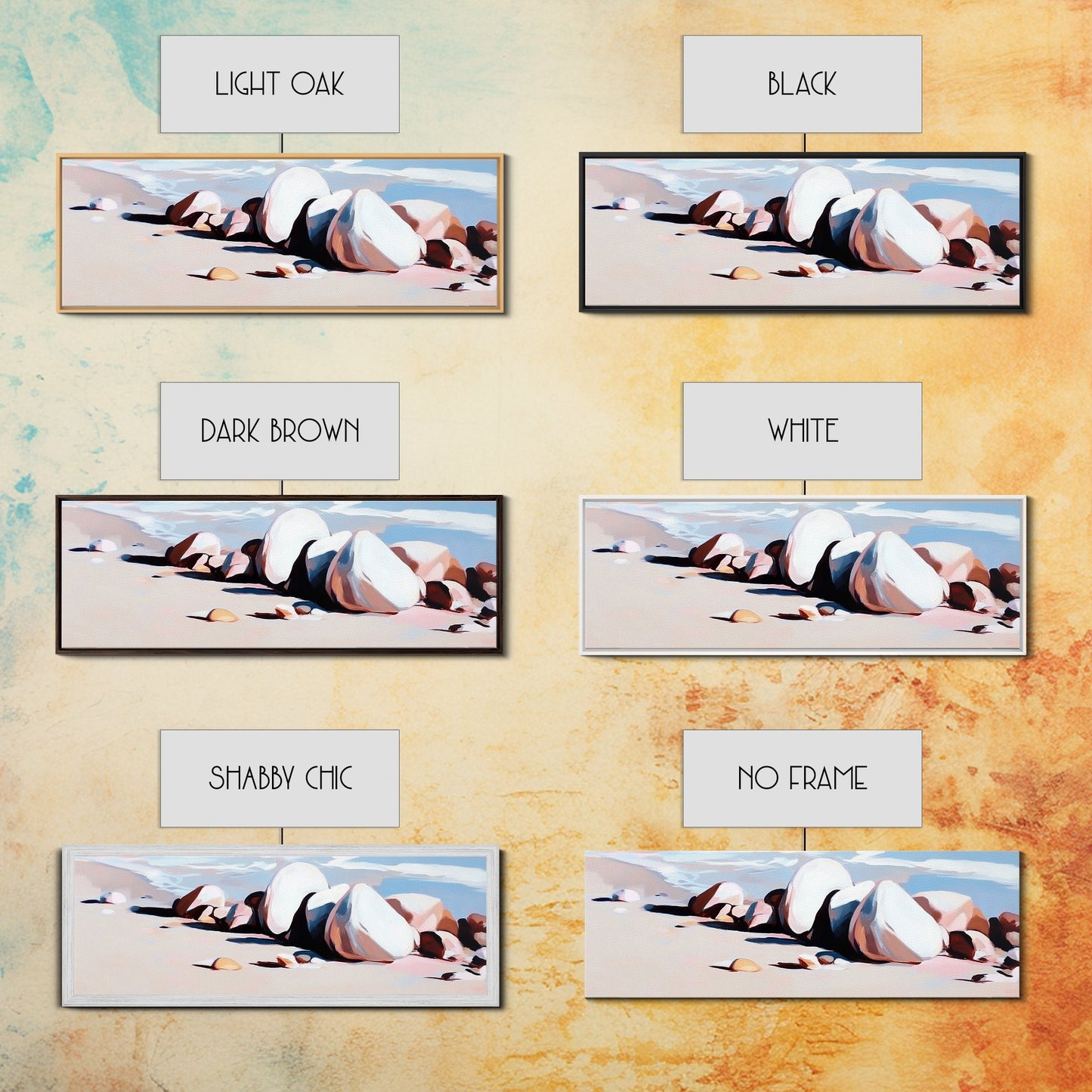 Beach Rocks, Ocean, Shore, Canvas Print, Coastal Art, Relaxing Summer Decor, Minimalist Artwork, Bedroom or Bathroom Wall Art