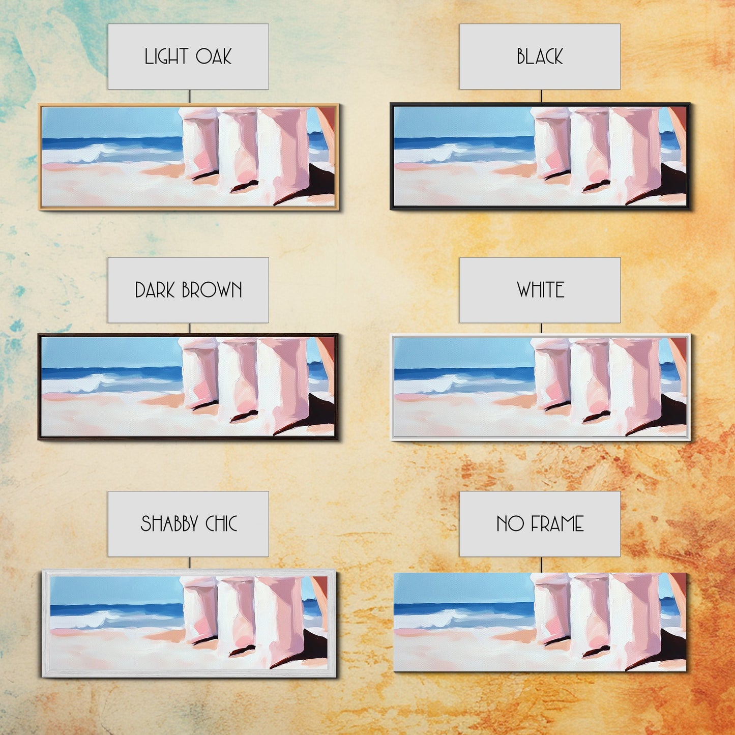 Meereslandschaftsgemälde, minimalistische Strandkunst, Druck „Küstenbrise“, maritime Dekoration, Geschenk für Meeresliebhaber, Leinwanddruck