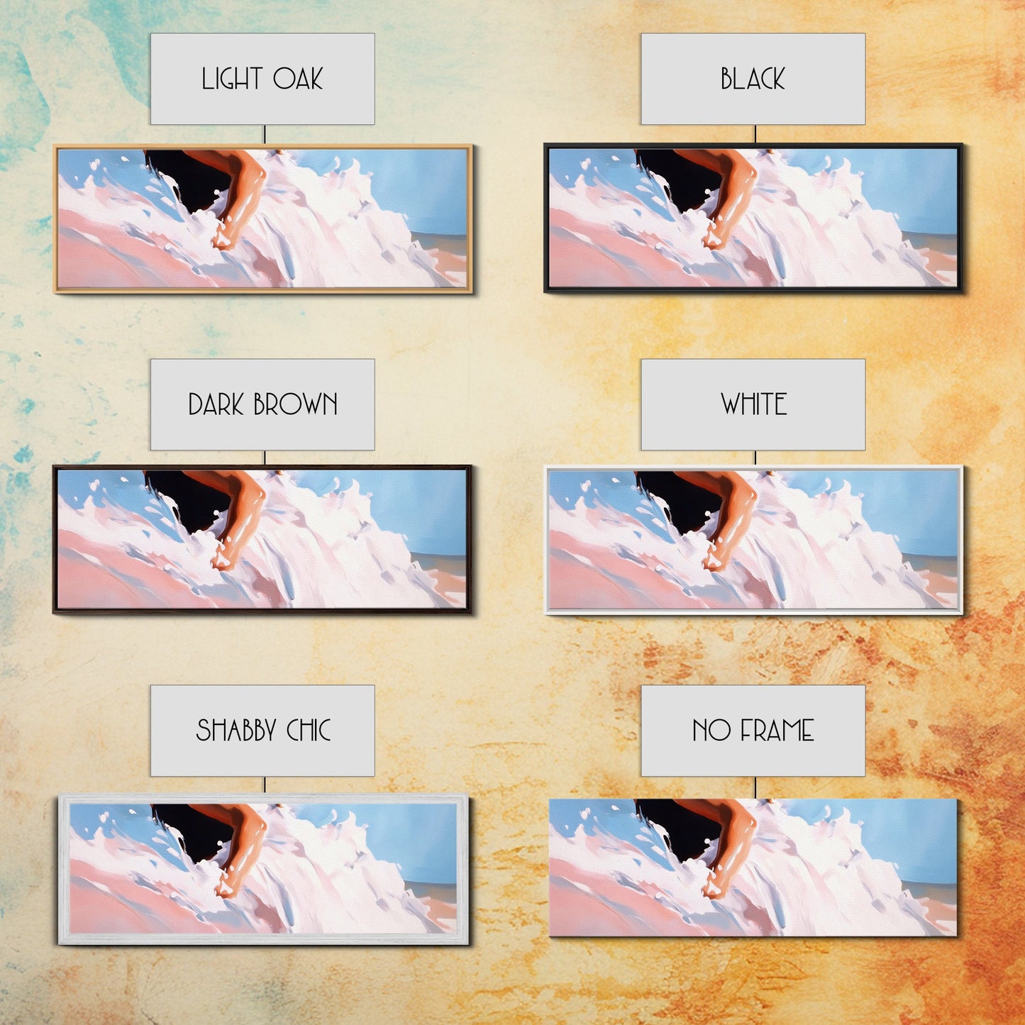 Abstract Ocean Waves, Coastal Wall Art, Beach Aesthetic, Pastel Seascape, Large Canvas Print, Minimalist Art, Living Room Decor