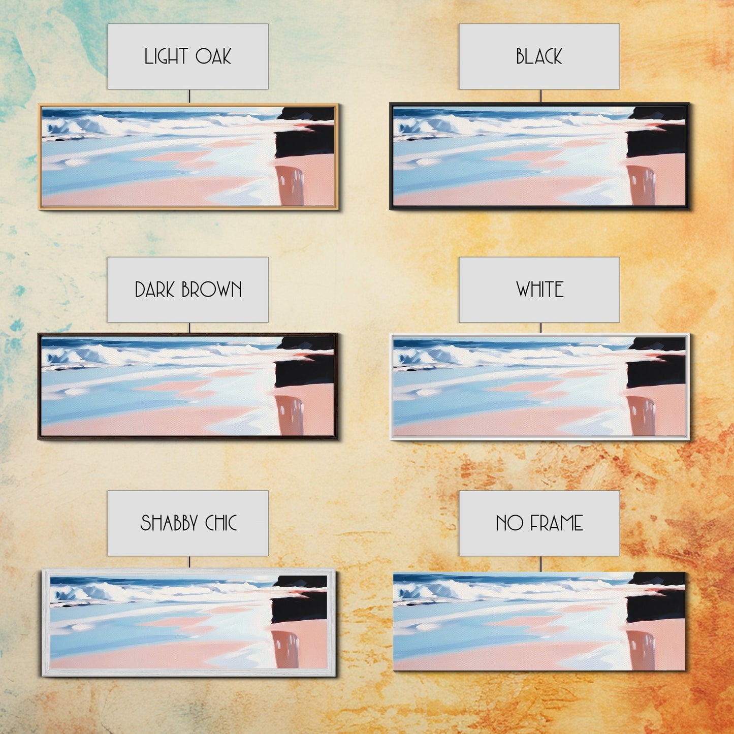 Ocean Waves, Coastal Wall Art, Beach House Decor, Framed Canvas Print, Relaxing Blue Tones, Nautical Aesthetic, Summer Art