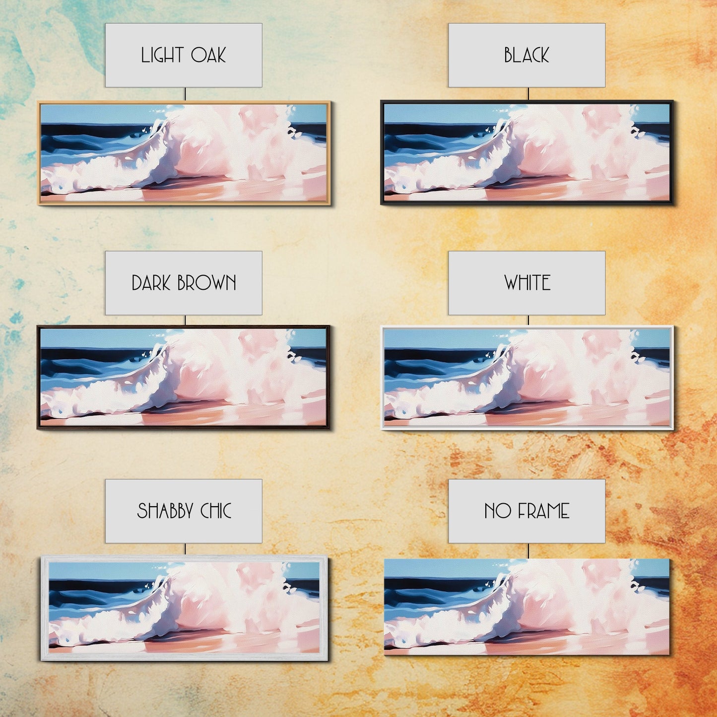 Ocean Wave, Coastal Splash, Beach House Wall Art, Framed Canvas Print, Serene Seascape, Blue Aesthetic, Nautical Home Decor