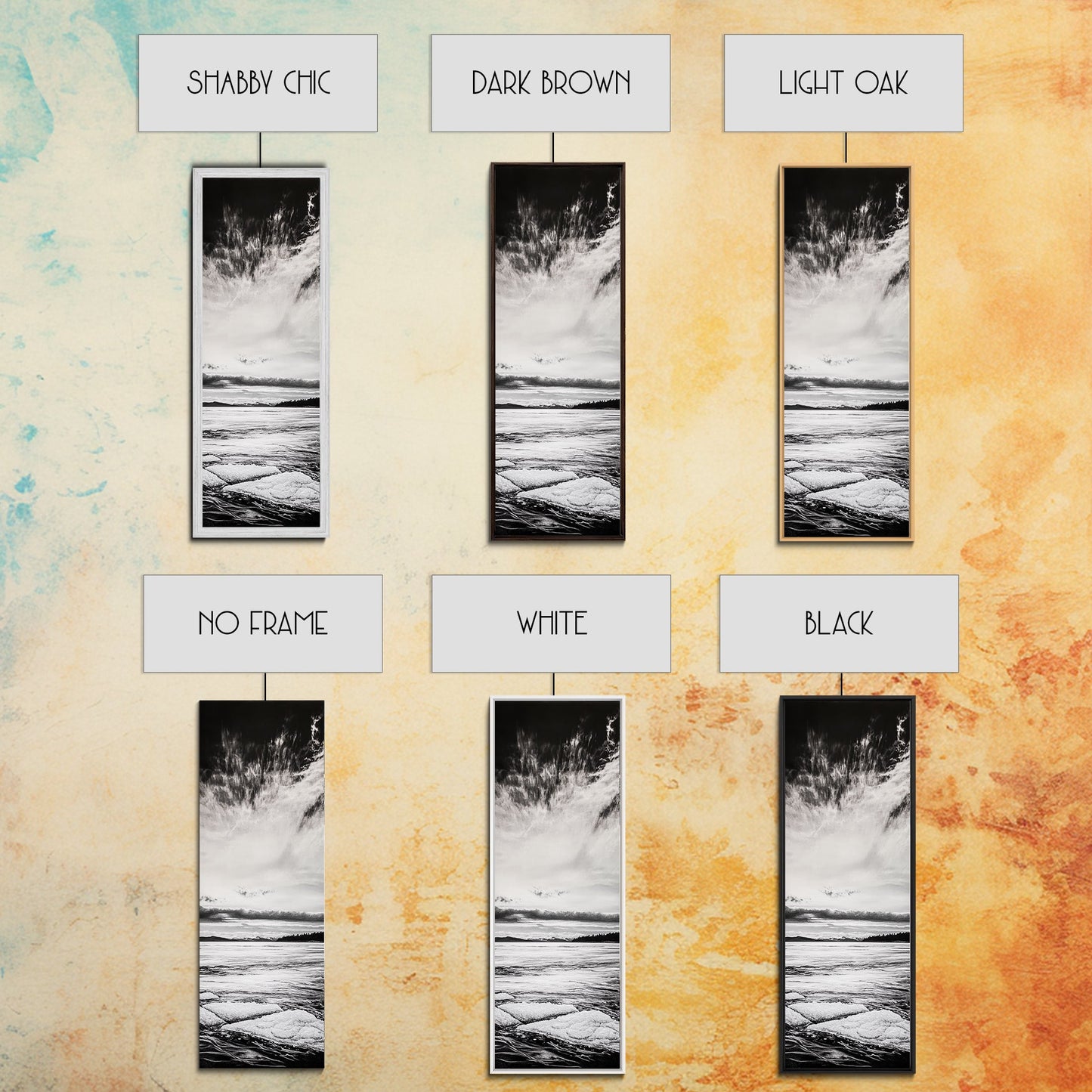 Monochrome Seascape, Minimalist Ocean Art, Black White Canvas Print, Coastal Home Decor, Large Wall Art, Beach Painting, Modern Artwork