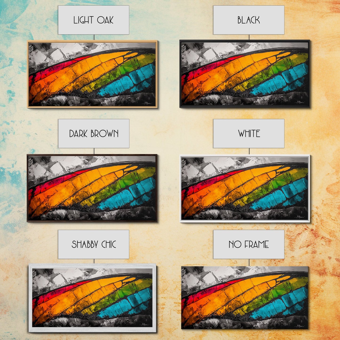 Butterfly Wing, Vibrant Abstract, Colorful Texture, Modern Wall Art, Nature Inspired, Framed Canvas Print, Office Decor, Bold Statement Art