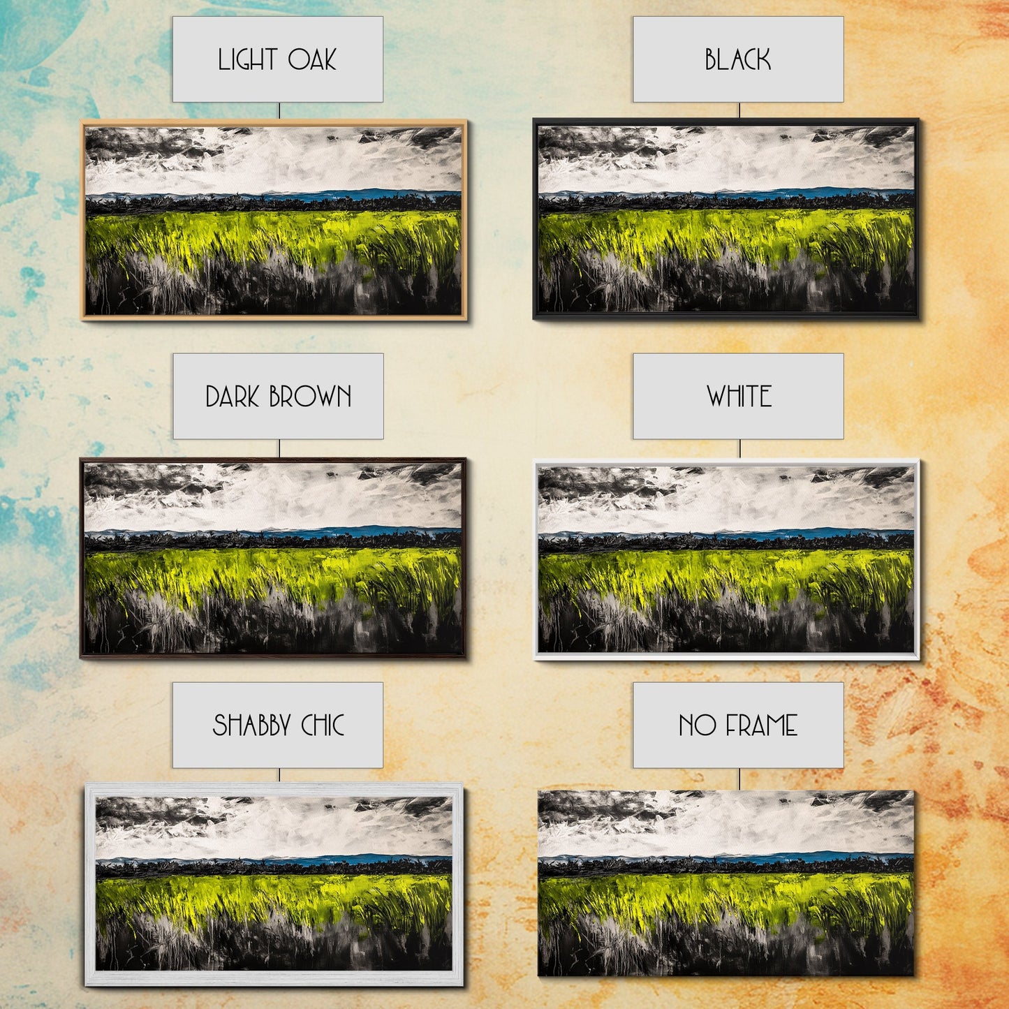 Green Field, Landscape Canvas Print, Nature Wall Art, Minimalist Artwork, Outdoor Scene, Farmhouse Decor, Living Room Wall Art