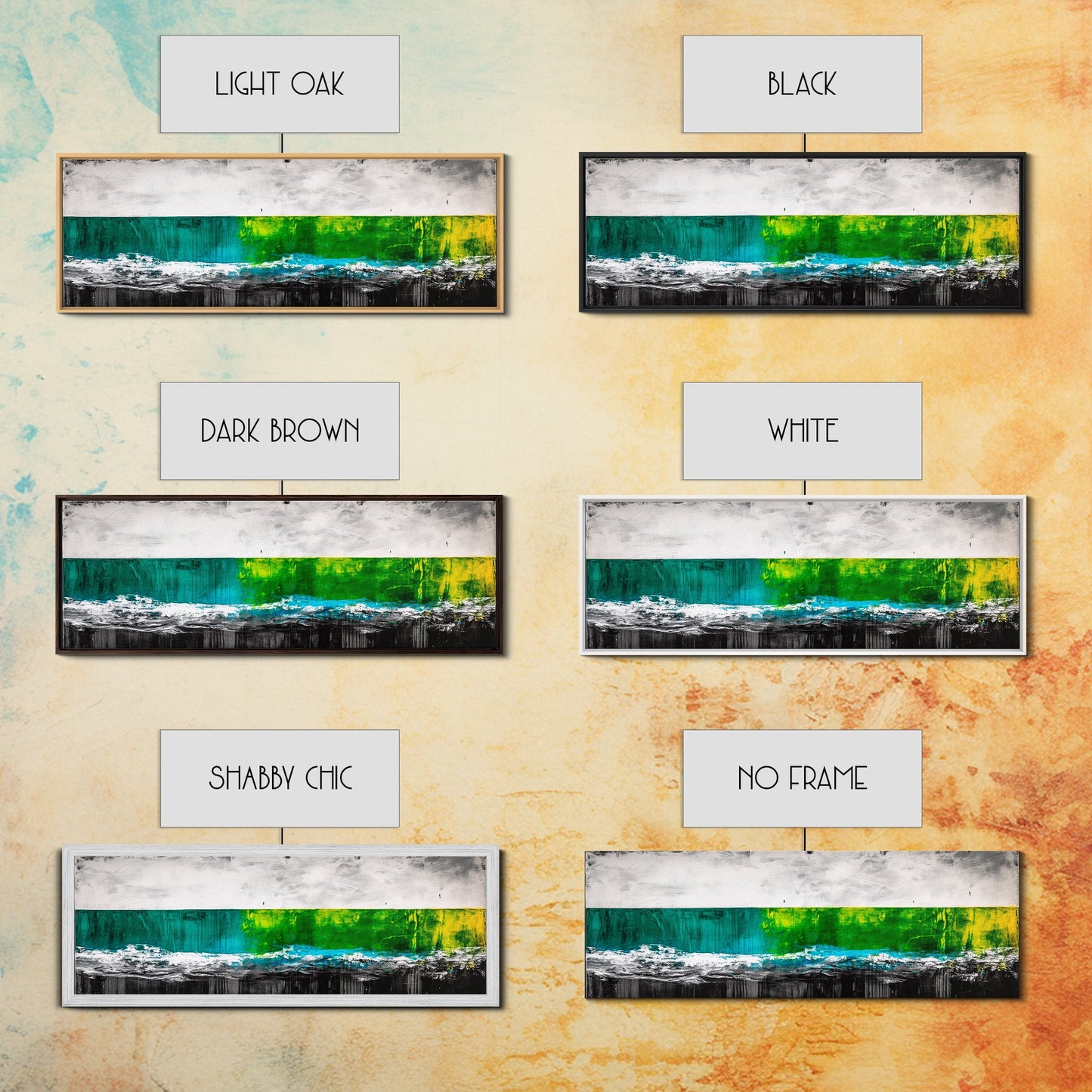 Abstract Water, Minimalist Ocean Art, Contemporary Coastal Decor, Serene Blue Green Painting, Canvas Print, Office Wall Art