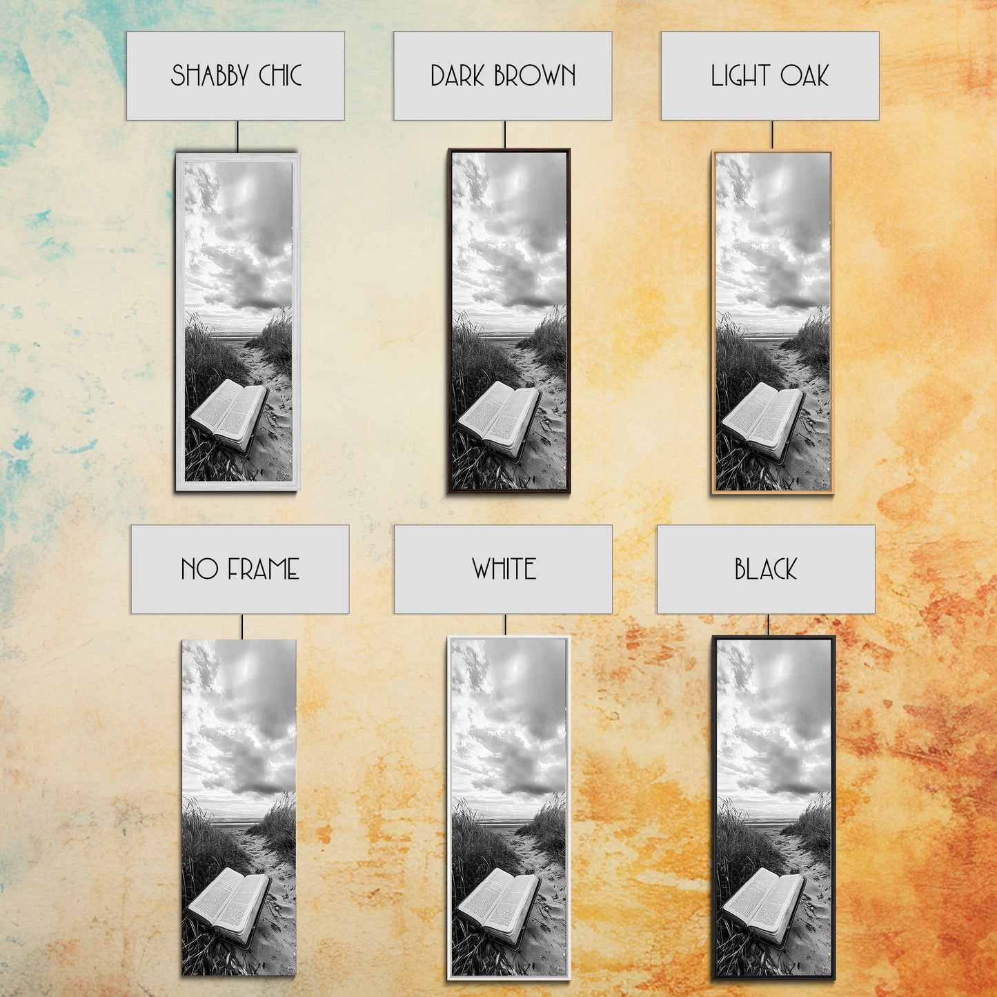 Bible on Beach, Spiritual Escape, Coastal Tranquility, Nature Meditation, Canvas Print, Faith Wall Art, Office Decor, Minimalist Art