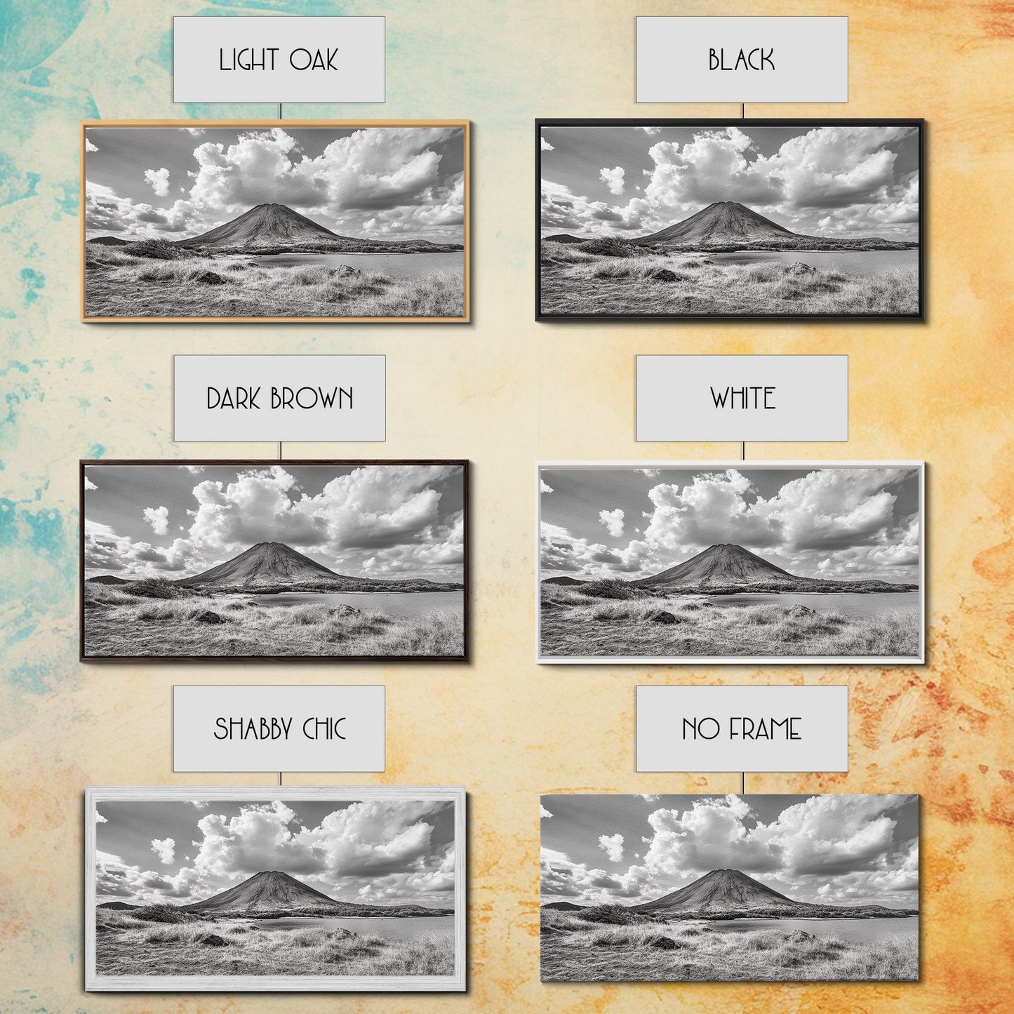 Volcano Peak, Dramatic Clouds, Nature Power, Canvas Print, Mountain Wall Art, Office Nature Photography, Landscape Fine Art Print