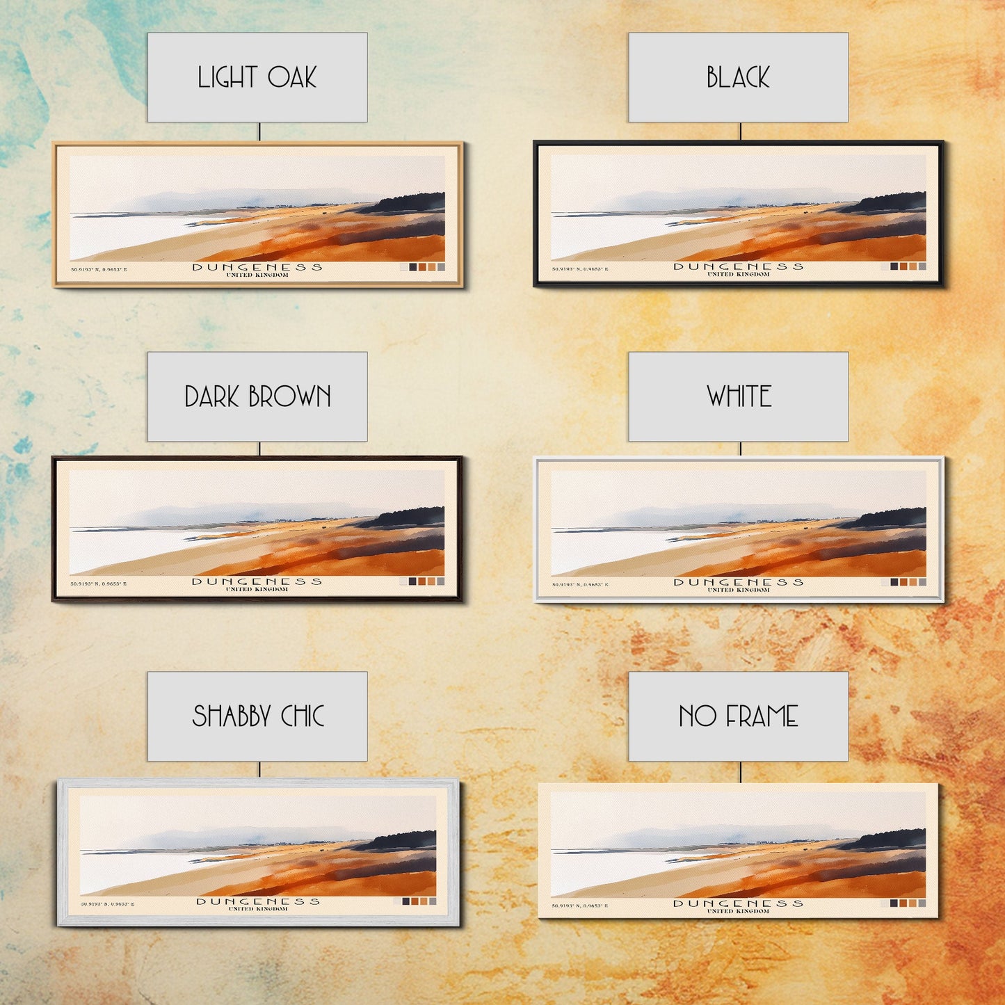 Dungeness, United Kingdom Watercolor Beach Print, Vacation Gift, United Kingdom Wall Art, Beach Painting, Beach Decor, Beach Painting