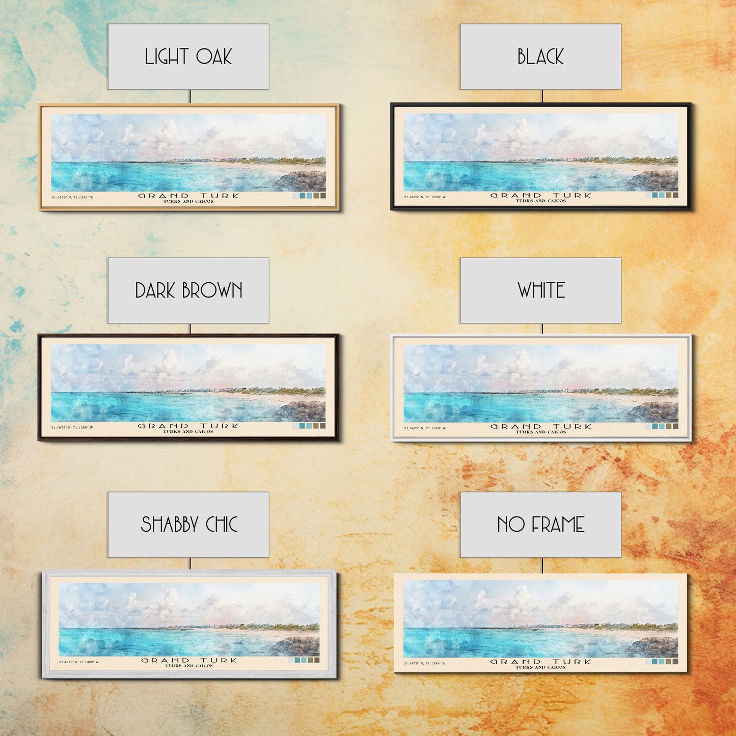 Grand Turk, Turks and Caicos Watercolor Beach Print, Vacation Gift, Turks and Caicos Wall Art, Beach Painting, Beach Decor, Beach Painting