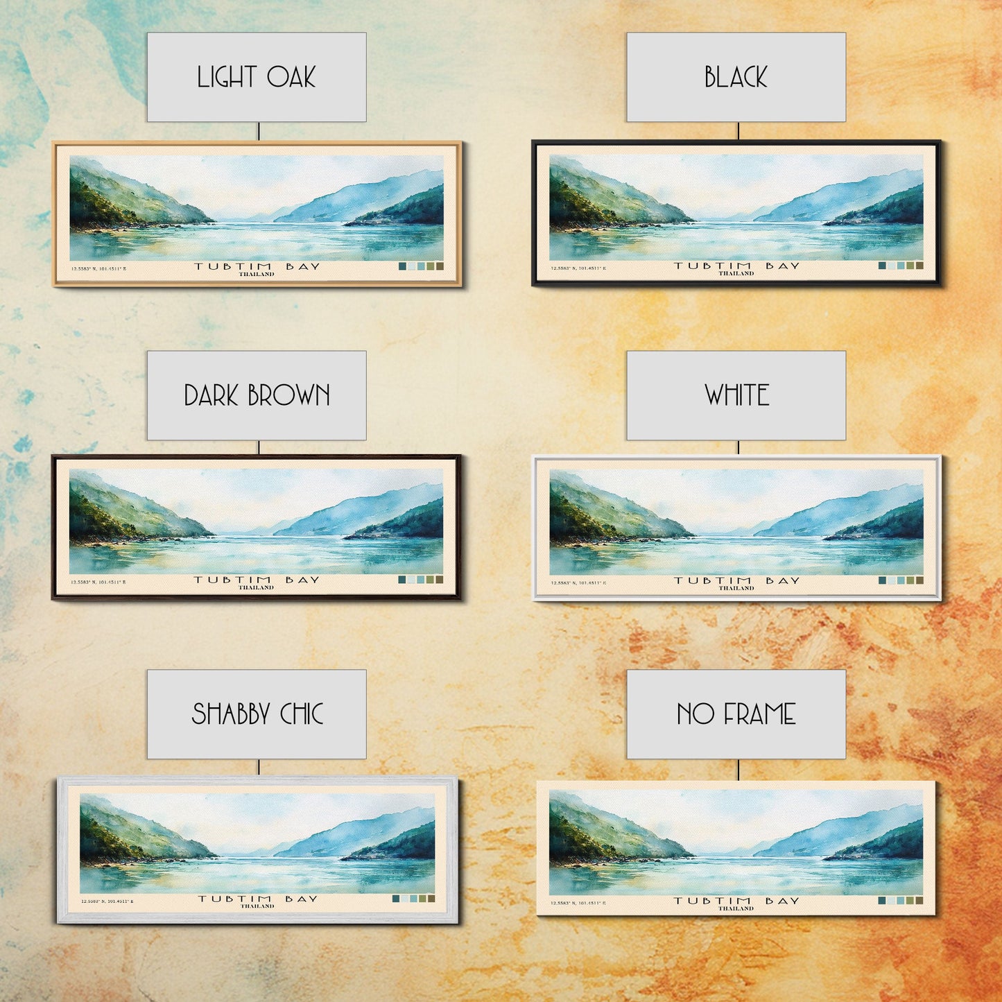 Tubtim Bay, Thailand Watercolor Beach Print, Vacation Gift, Thailand Wall Art, Beach Painting, Beach Decor, Beach Painting