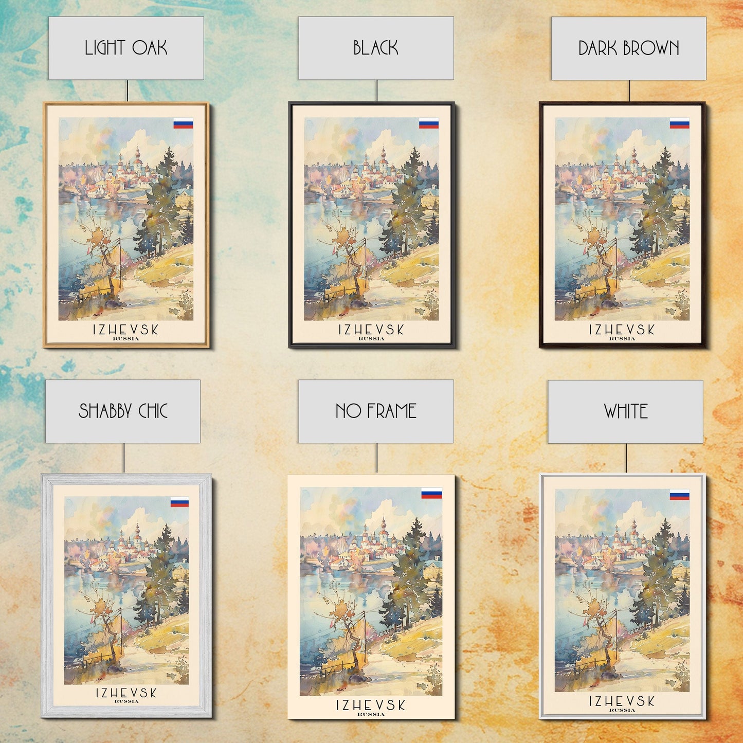 Izhevsk Russia Scenic Art Print, Charming City View Canvas Print for Home Decor, Travel Poster for Living Room Wall Art, Russian Beauty