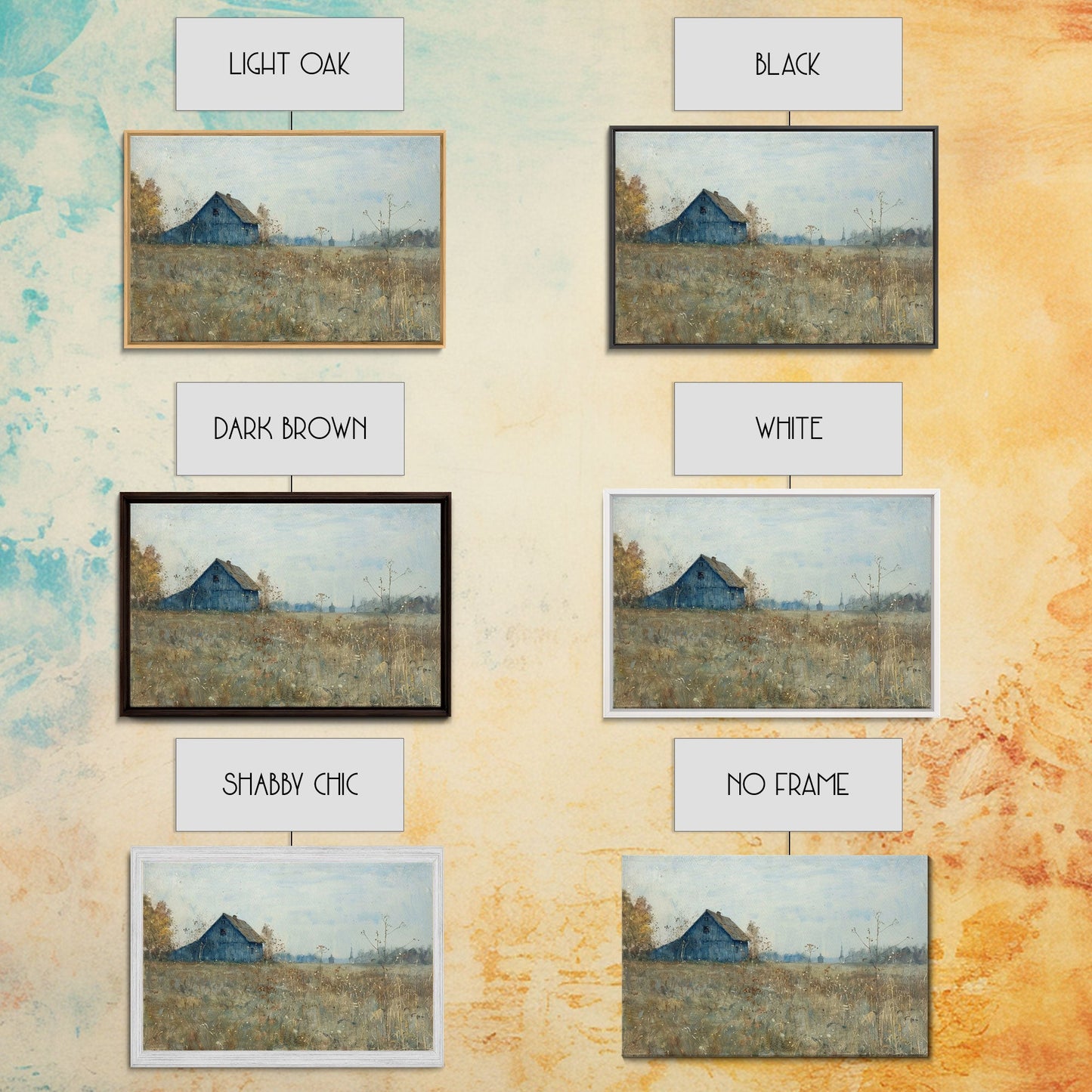 Beautiful Folk Art Canvas, Primitive / Rustic Wall Art, Old Barn Original Art Painting, Kitchen Or Living Room Rustic Decor