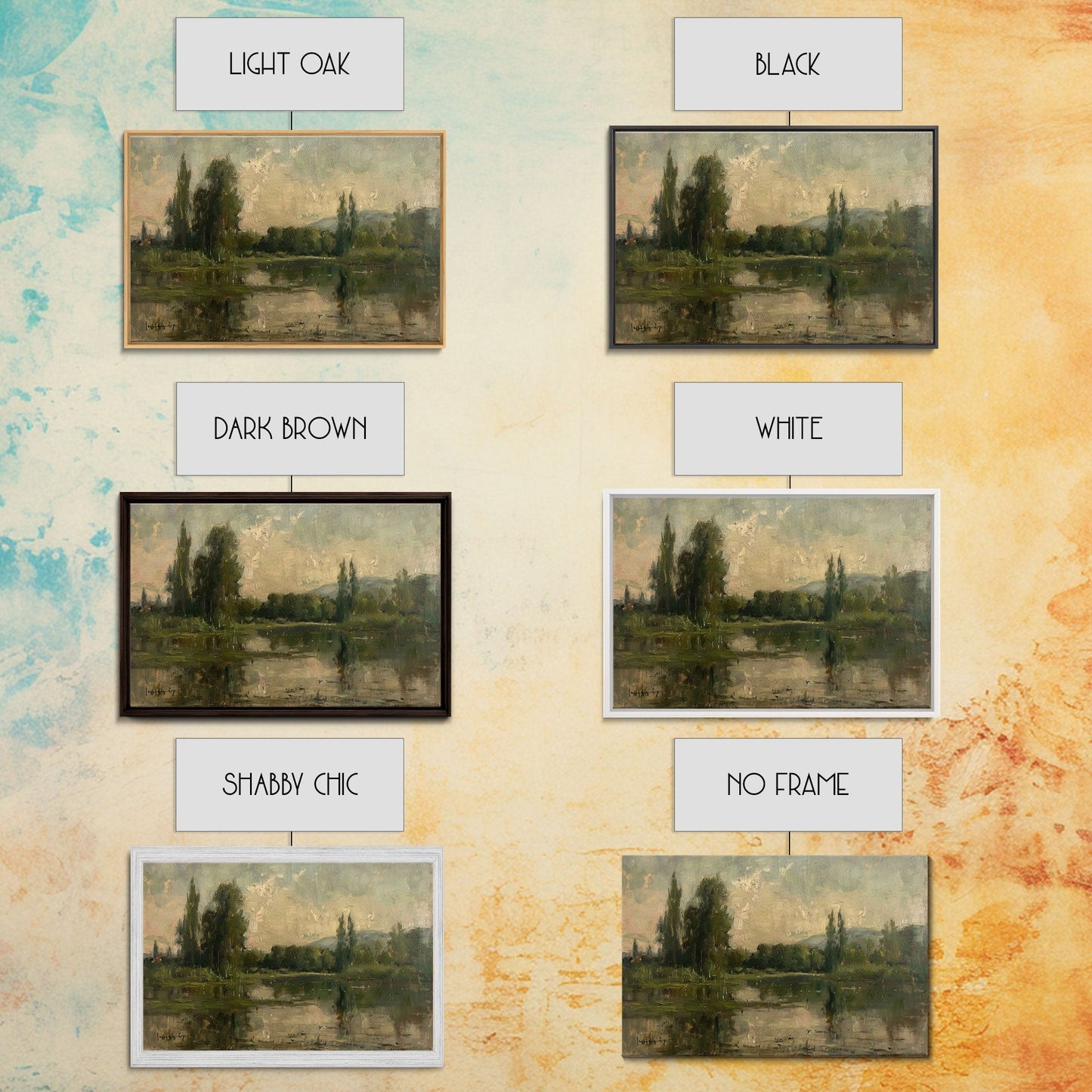 NuevArt Vintage Fine Art Landscape Art Print | Vintage Painting | Wall Art | Large Print | Landscape Painting | Fall Art Print