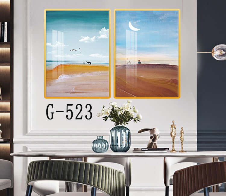New Chinoiserie Decorative Painting Shishi Ruyi Restaurant Living Room Sofa Background Wall Hanging Painting Crystal Porcelain Mural Scandinavian Painting