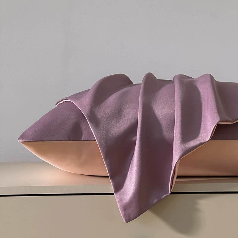 Summer Washed Ice Silk Double Pillow Case for Home Use