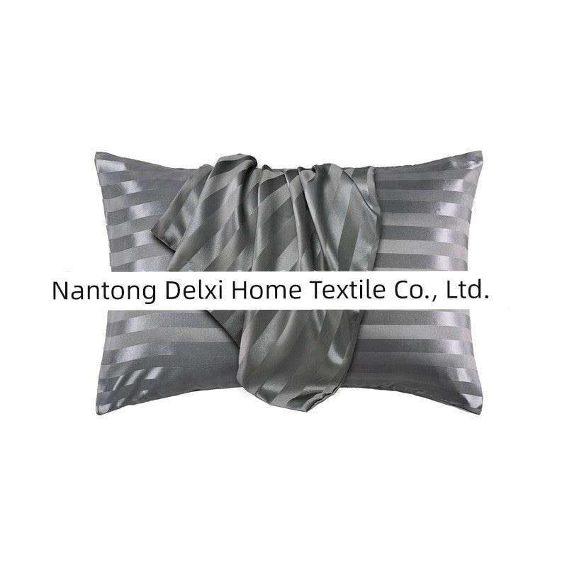 Cross-Border Foreign Trade Pure Color Silk Pillowcase Set