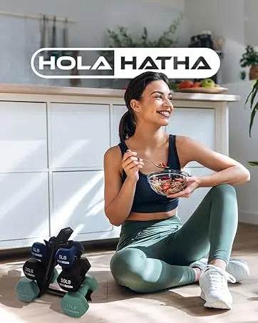 5,10, 15 Pound Neoprene Dumbbell Weight Set with Rack