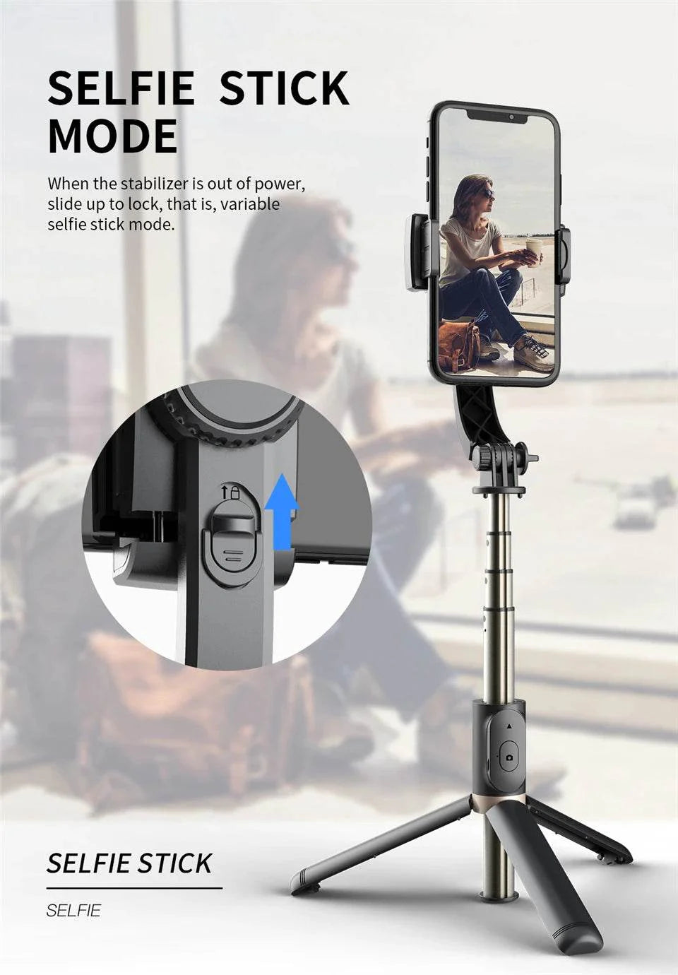 FGCLSY 2024 New Gimbal Stabilizer Selfie Stick Tripod