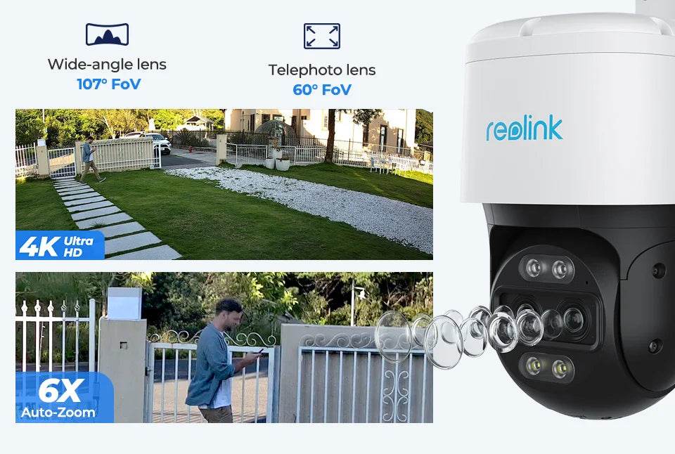 Reolink TrackMix Series Poe & WiFi Camera 4K Auto Tracking