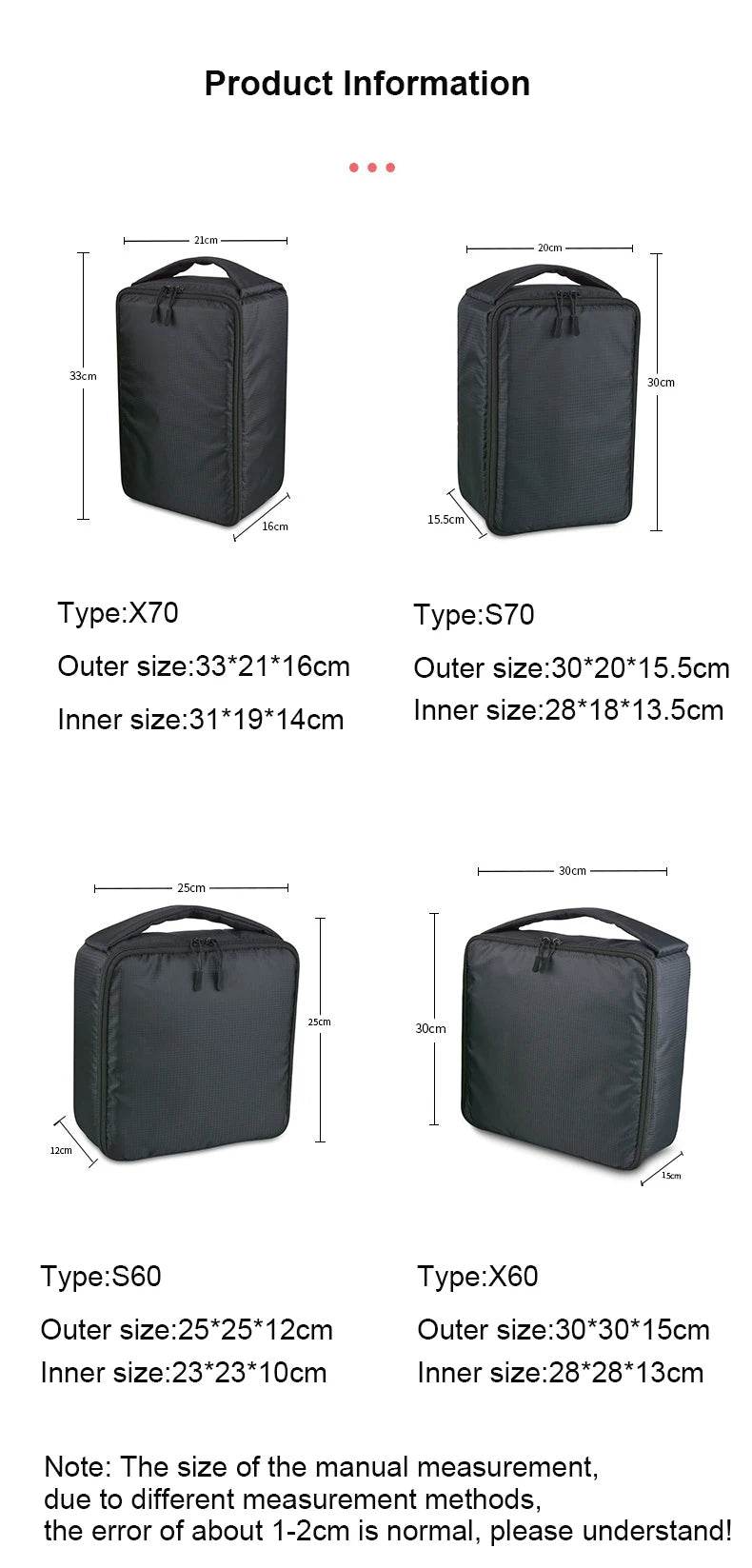 Shockproof DSLR Camera Bag with Waterproof Liner Protection