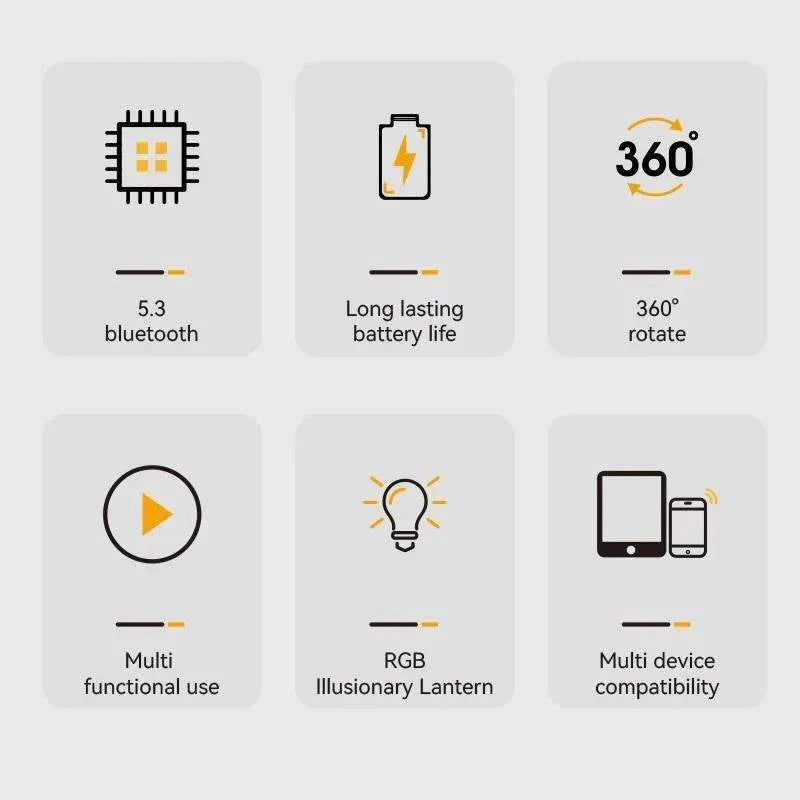 360° Rotatable Adjustable Phone Holder Wireless Speaker