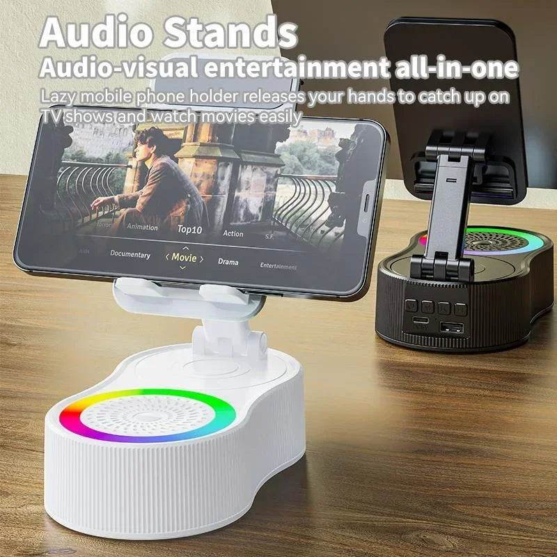 360° Rotatable Adjustable Phone Holder Wireless Speaker