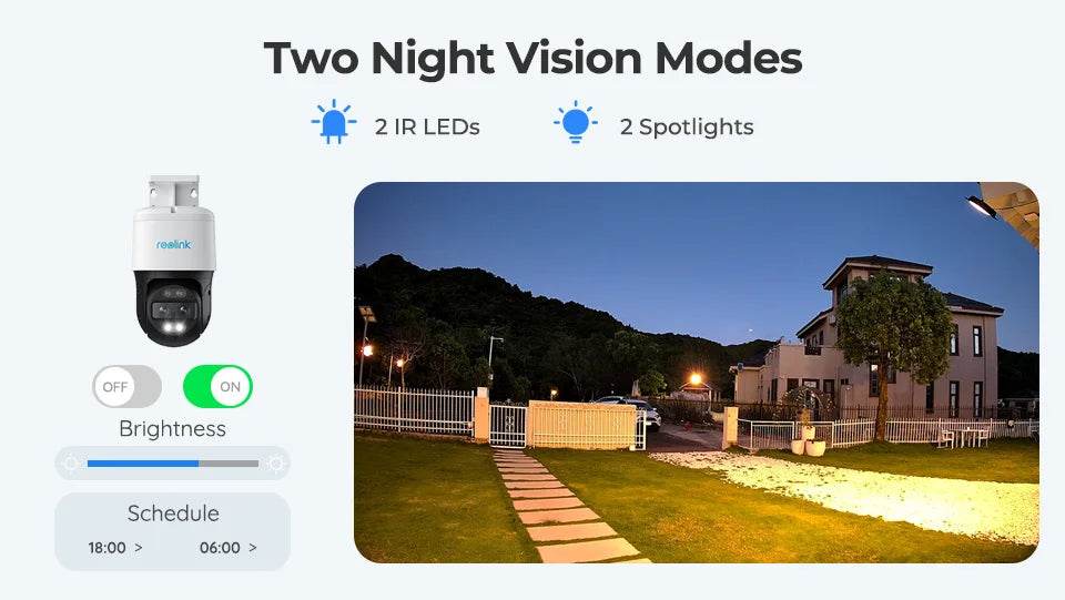 4K Dual Lens PTZ Security Camera with Auto Tracking