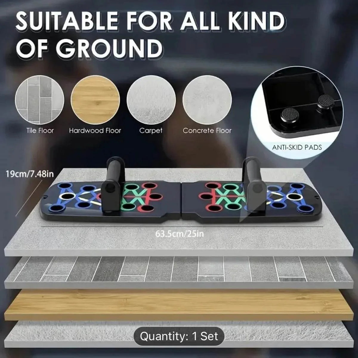 Solid Push Up Board Multi-Functional Home Workout System